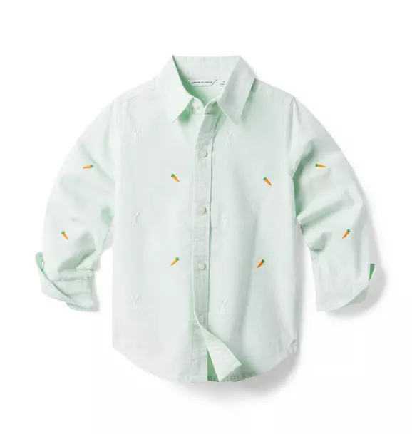 Embroidered Bunny Oxford Shirt