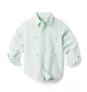 Embroidered Bunny Oxford Shirt