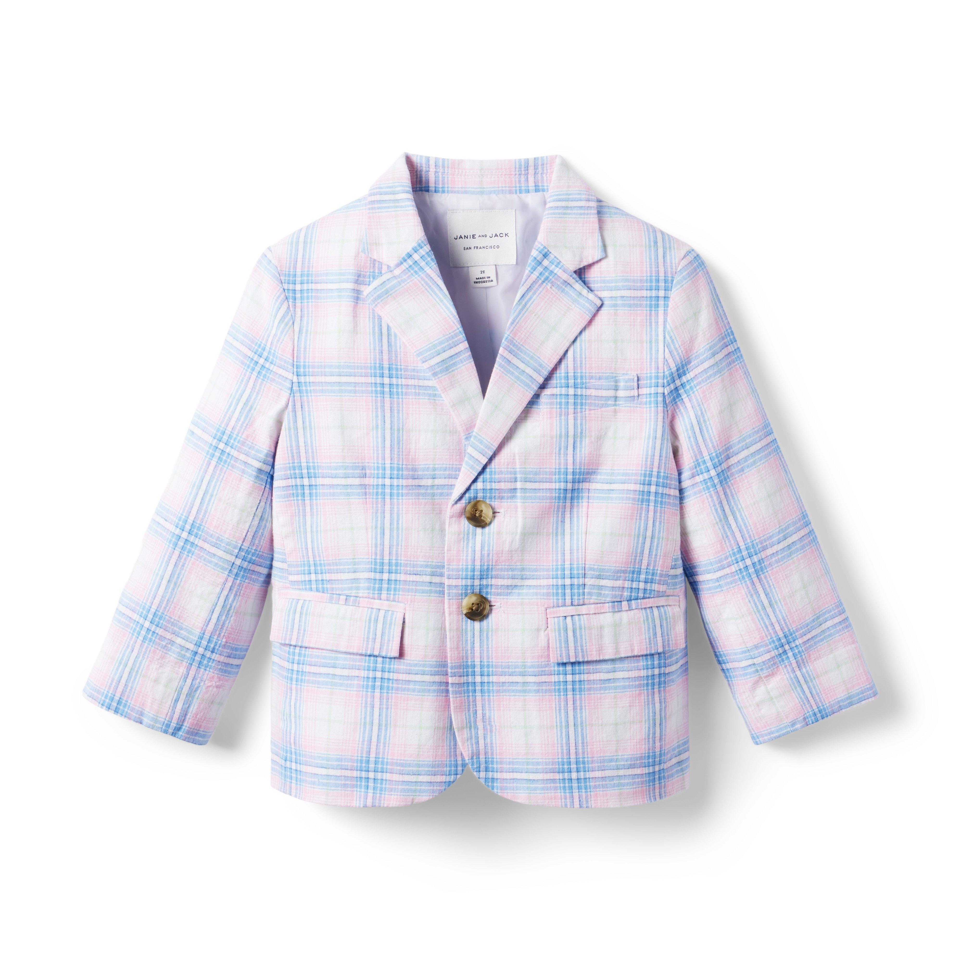 Plaid Linen-Cotton Blazer image number 0