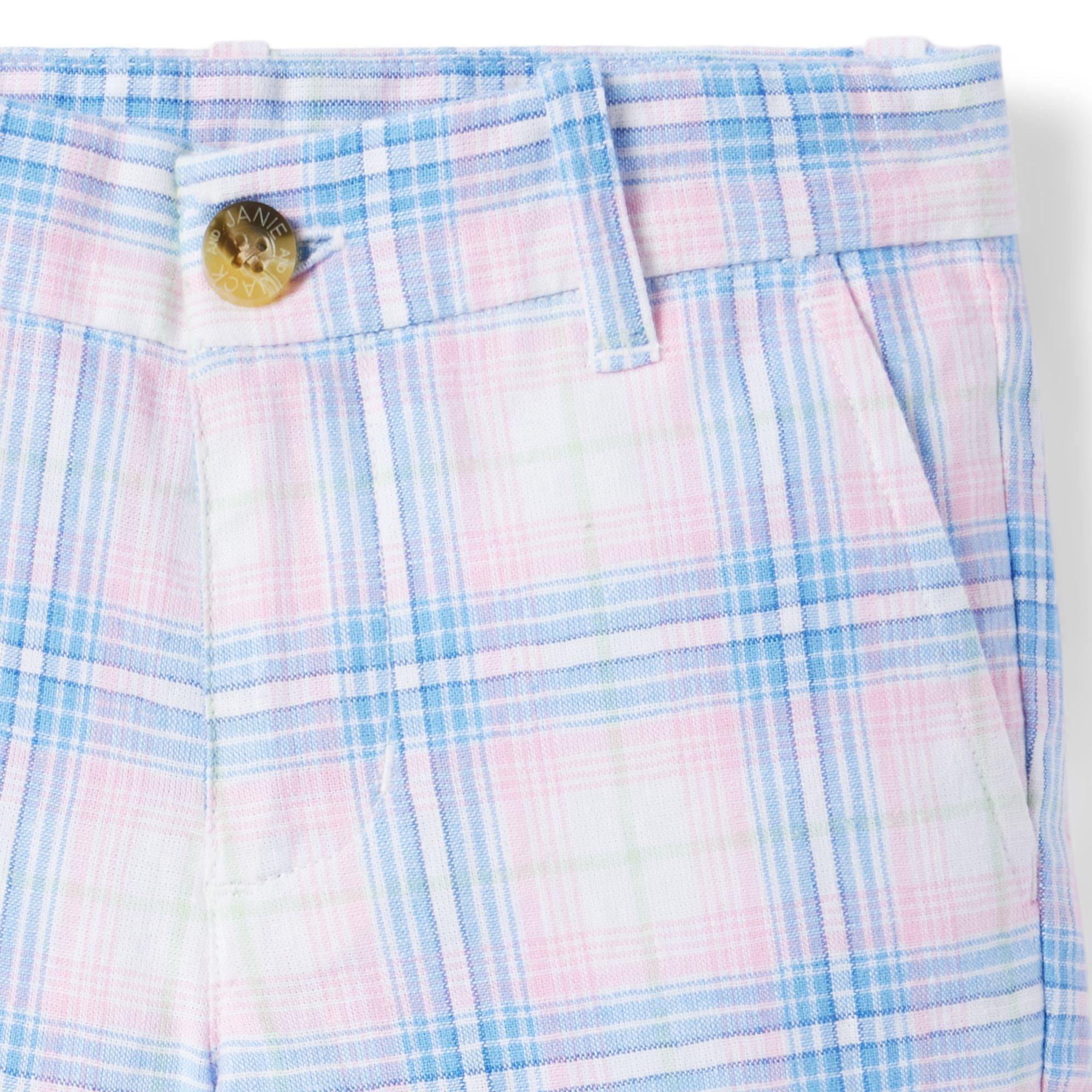 Plaid Linen-Cotton Short image number 3