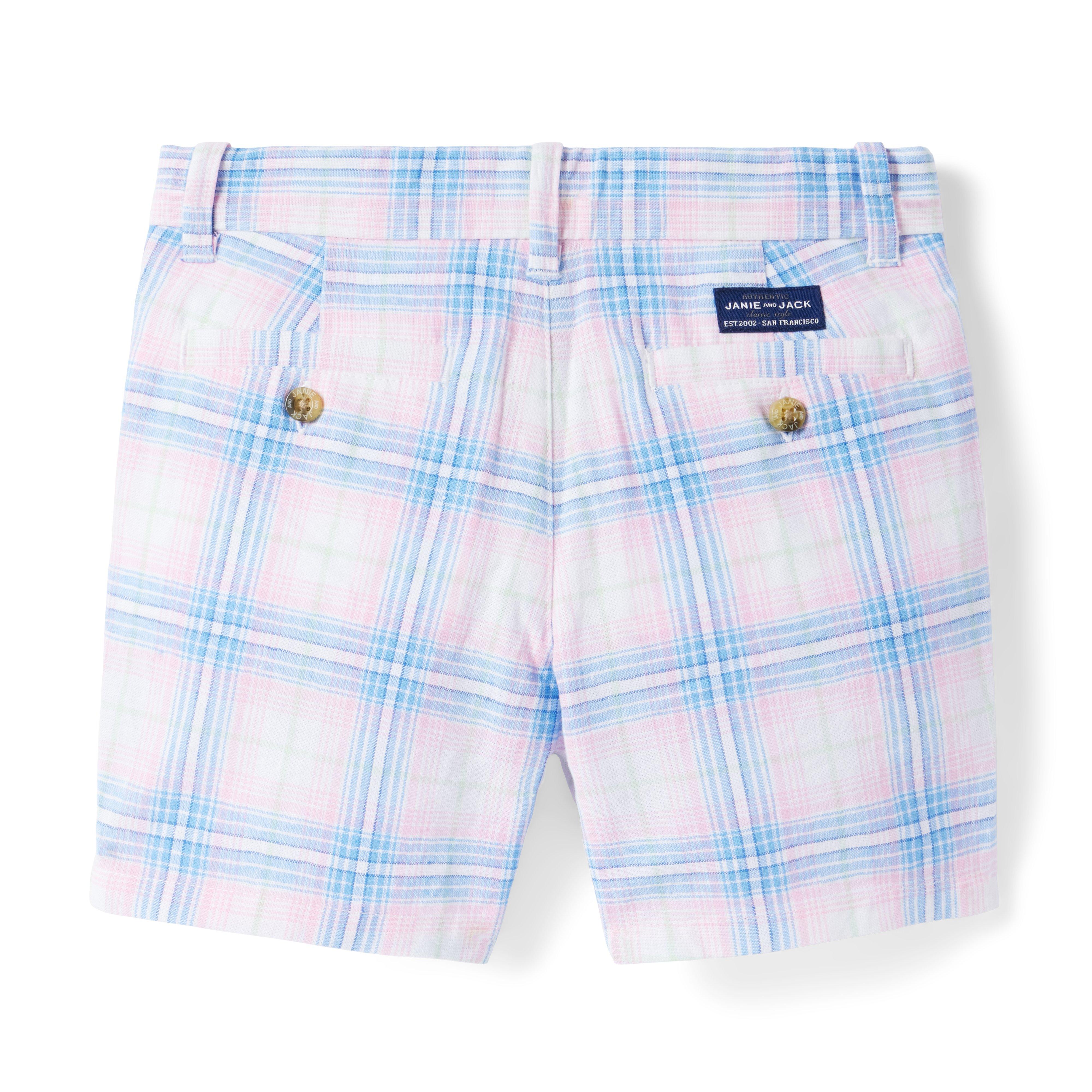 Plaid Linen-Cotton Short image number 1