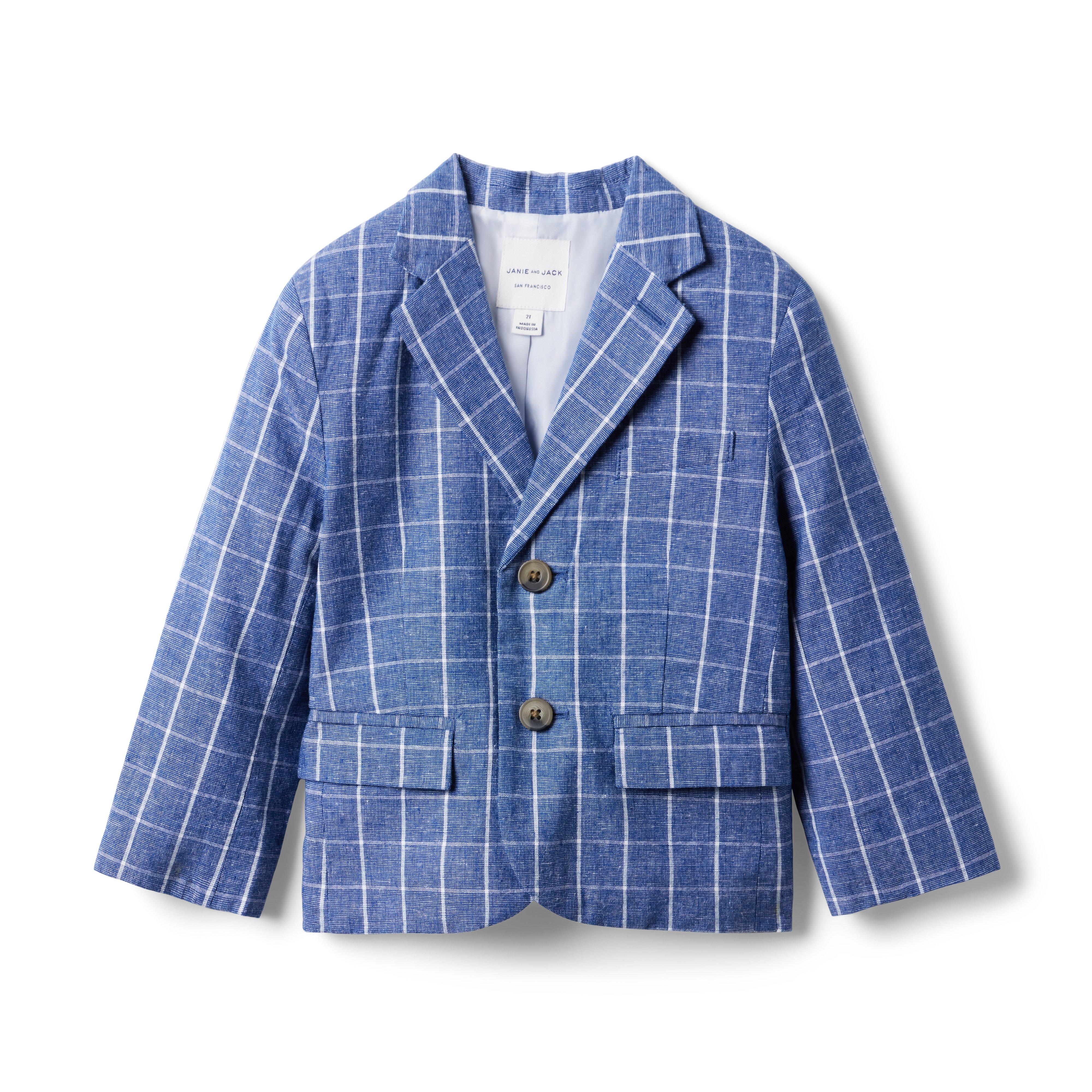 Tattersall Linen-Cotton Blazer