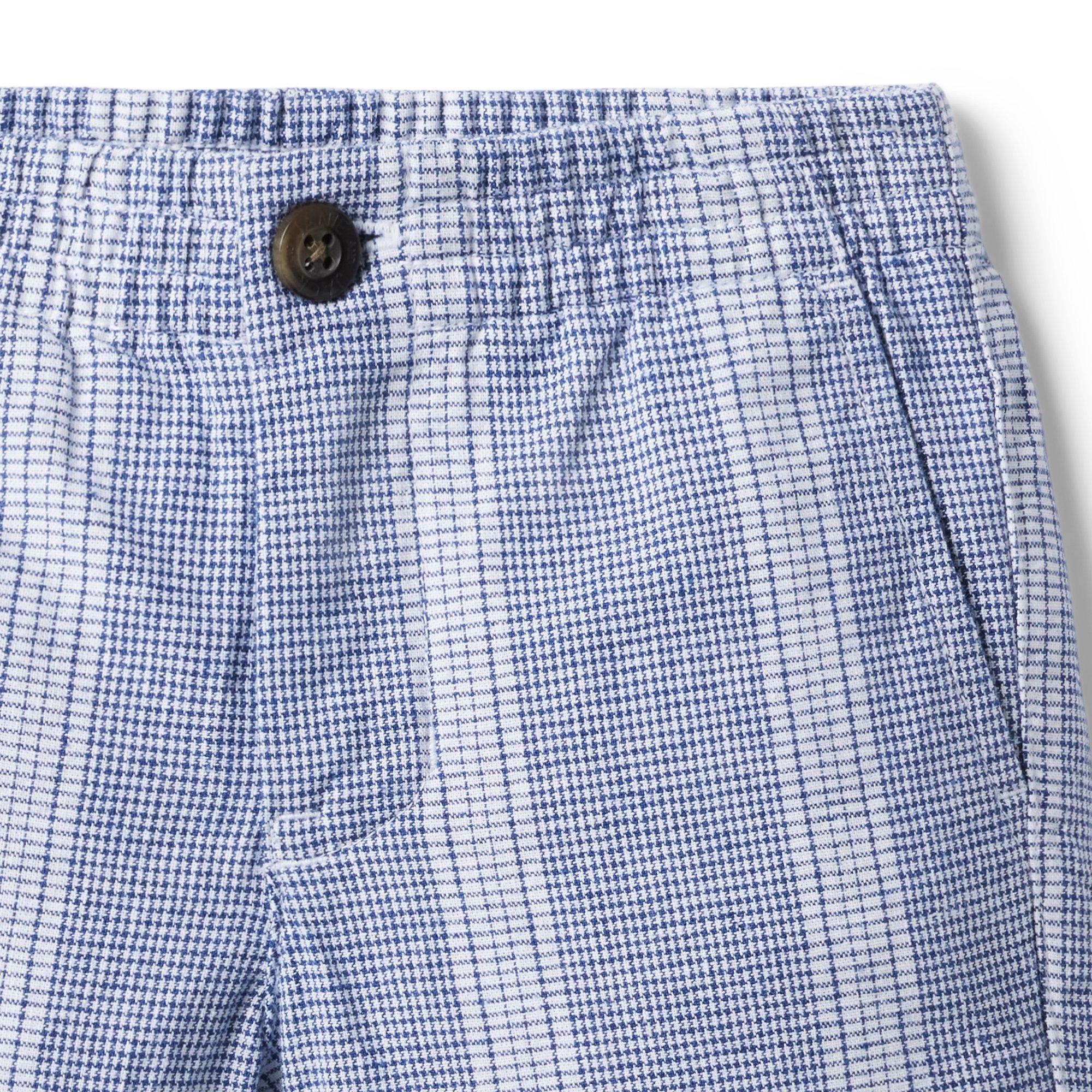 Plaid Linen-Cotton Pull-On Short image number 2