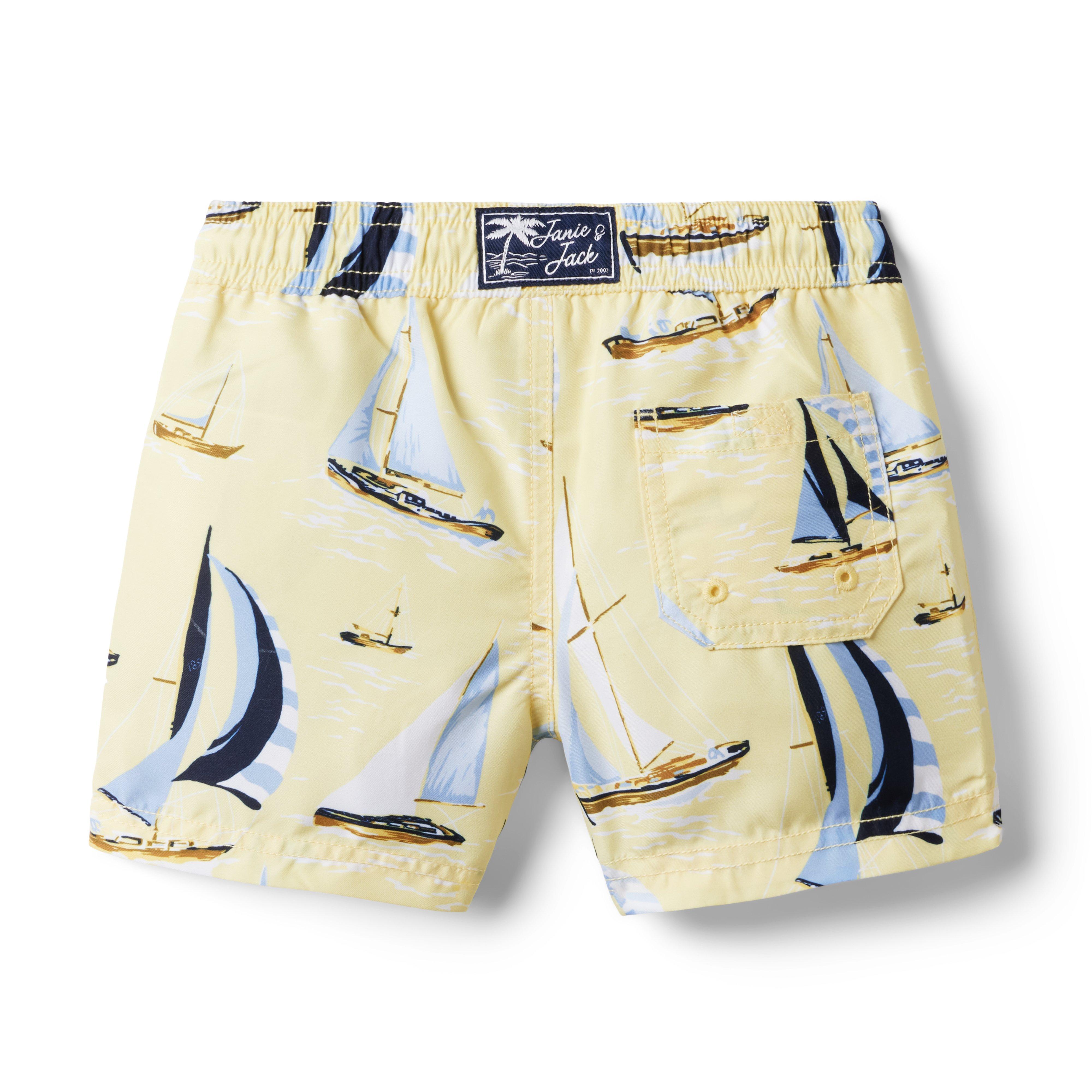 Recycled Sailboat Swim Trunk image number 1