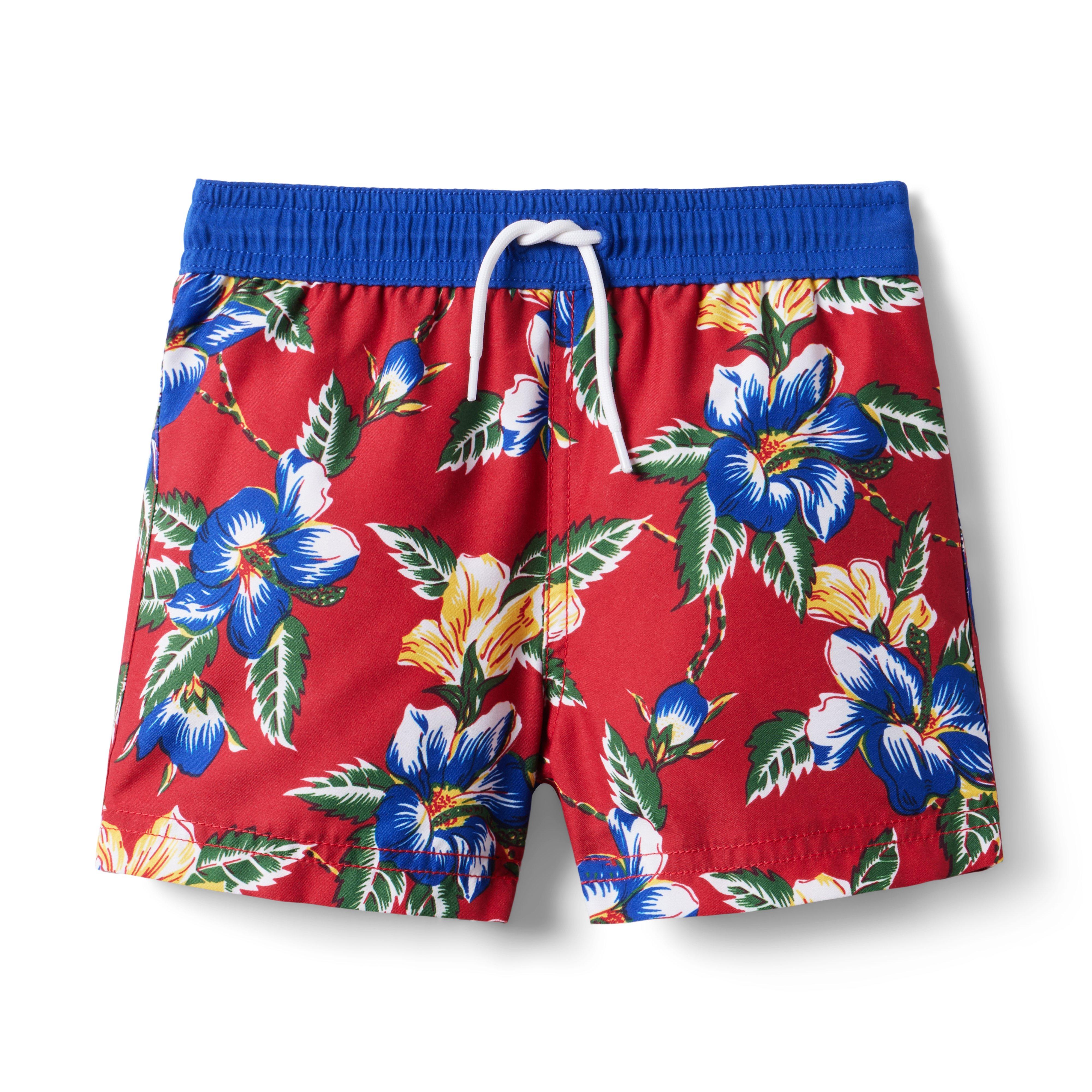 Recycled Hibiscus Swim Trunk