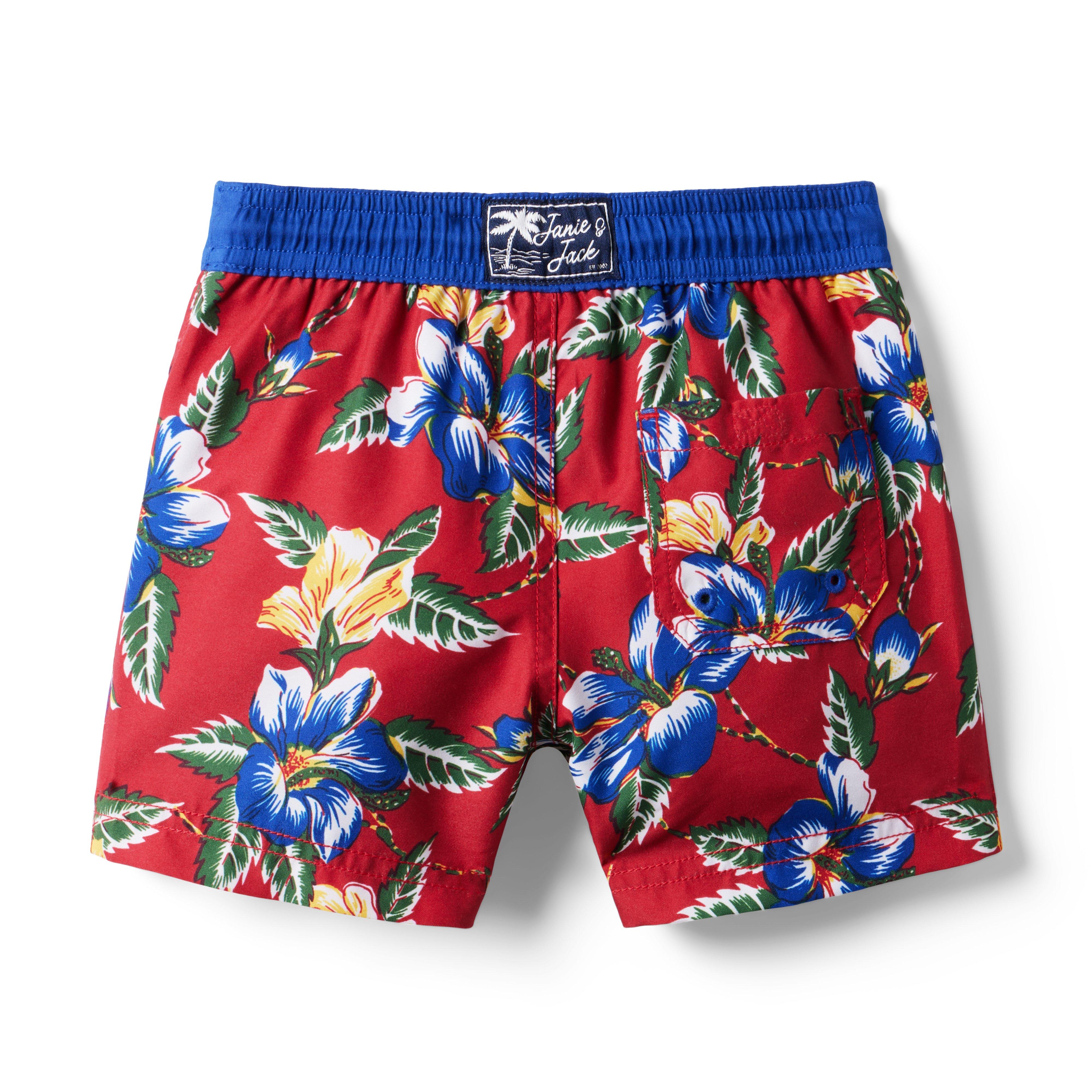 Recycled Hibiscus Swim Trunk image number 1