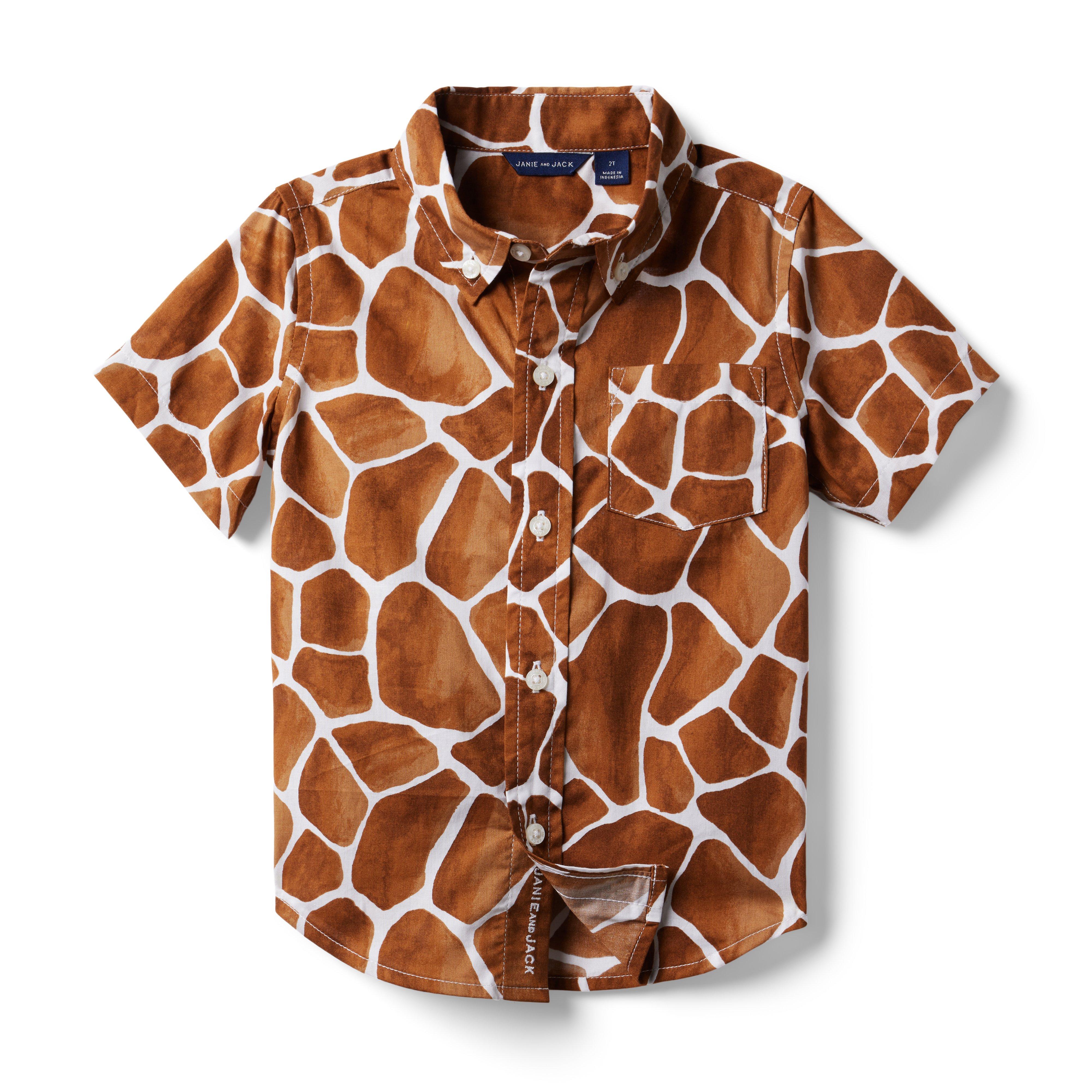 Giraffe print shirt store mens