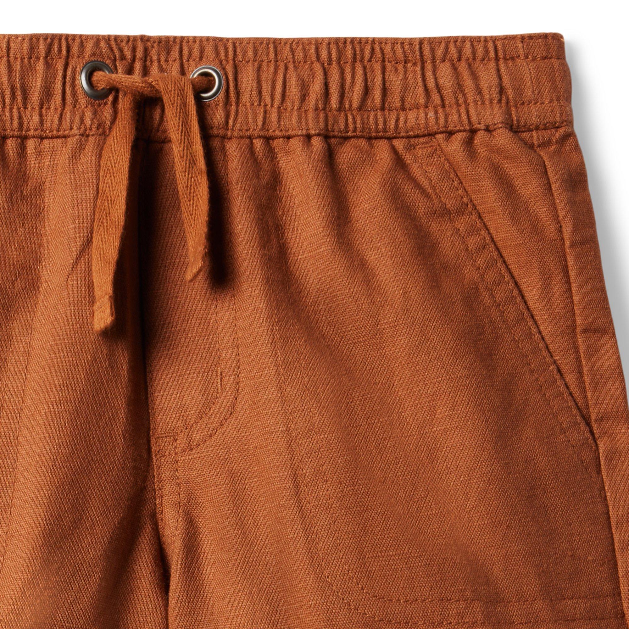Linen-Cotton Drawstring Pull-On Short image number 1
