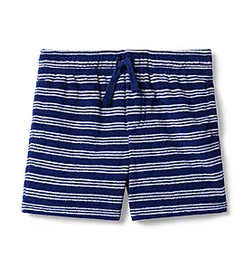 Striped Terry Pull-On Short