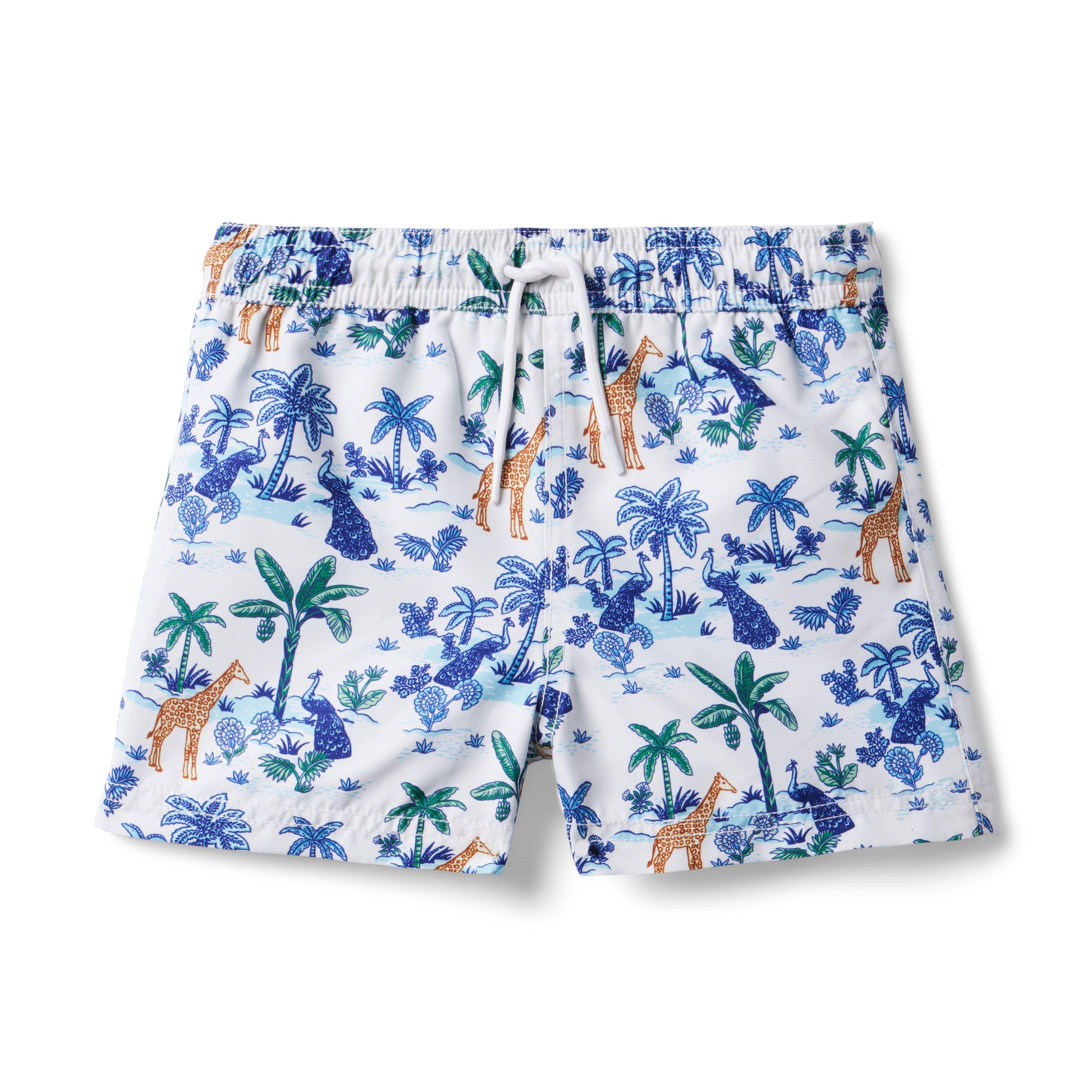 Recycled Safari Toile Swim Trunk image number 0