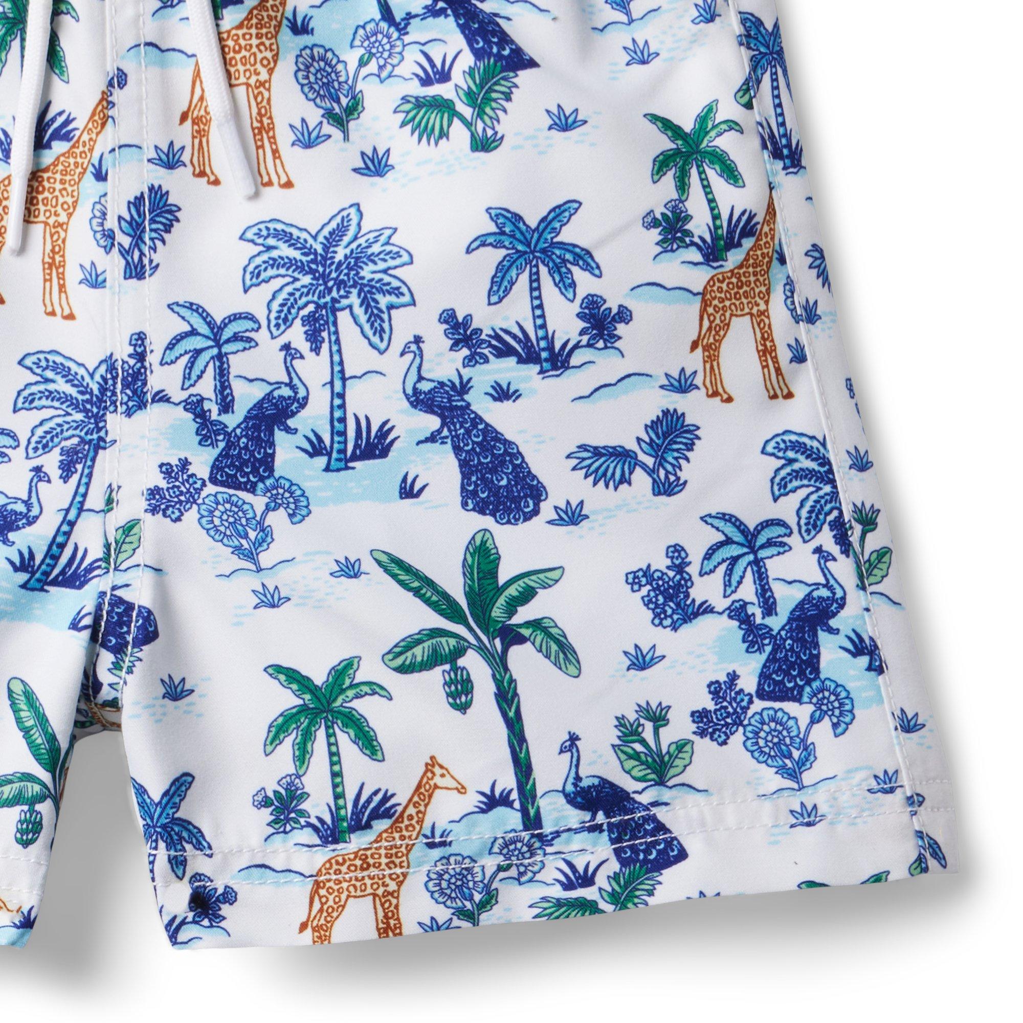 Recycled Safari Toile Swim Trunk image number 2