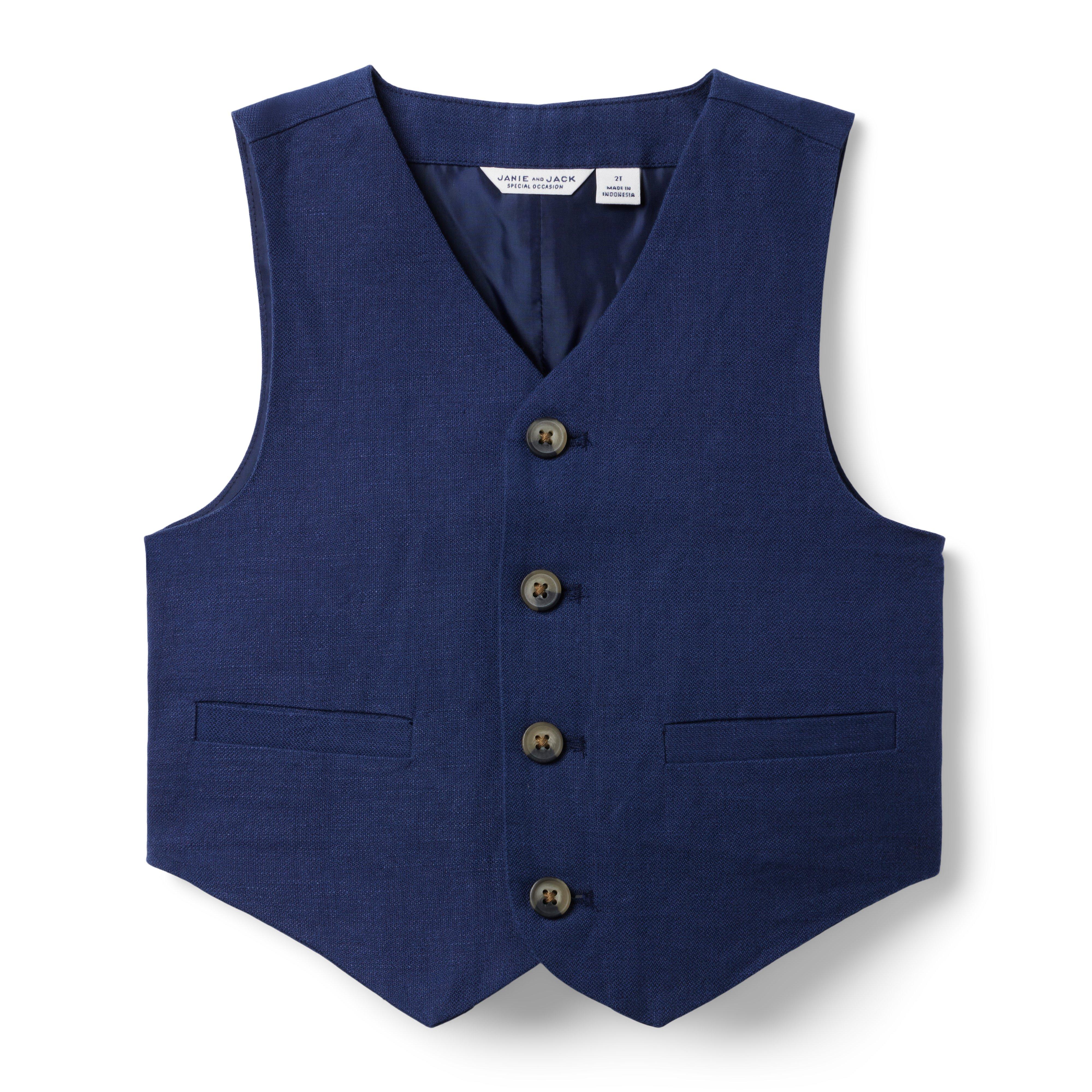 Linen-Cotton Suit Vest image number 0