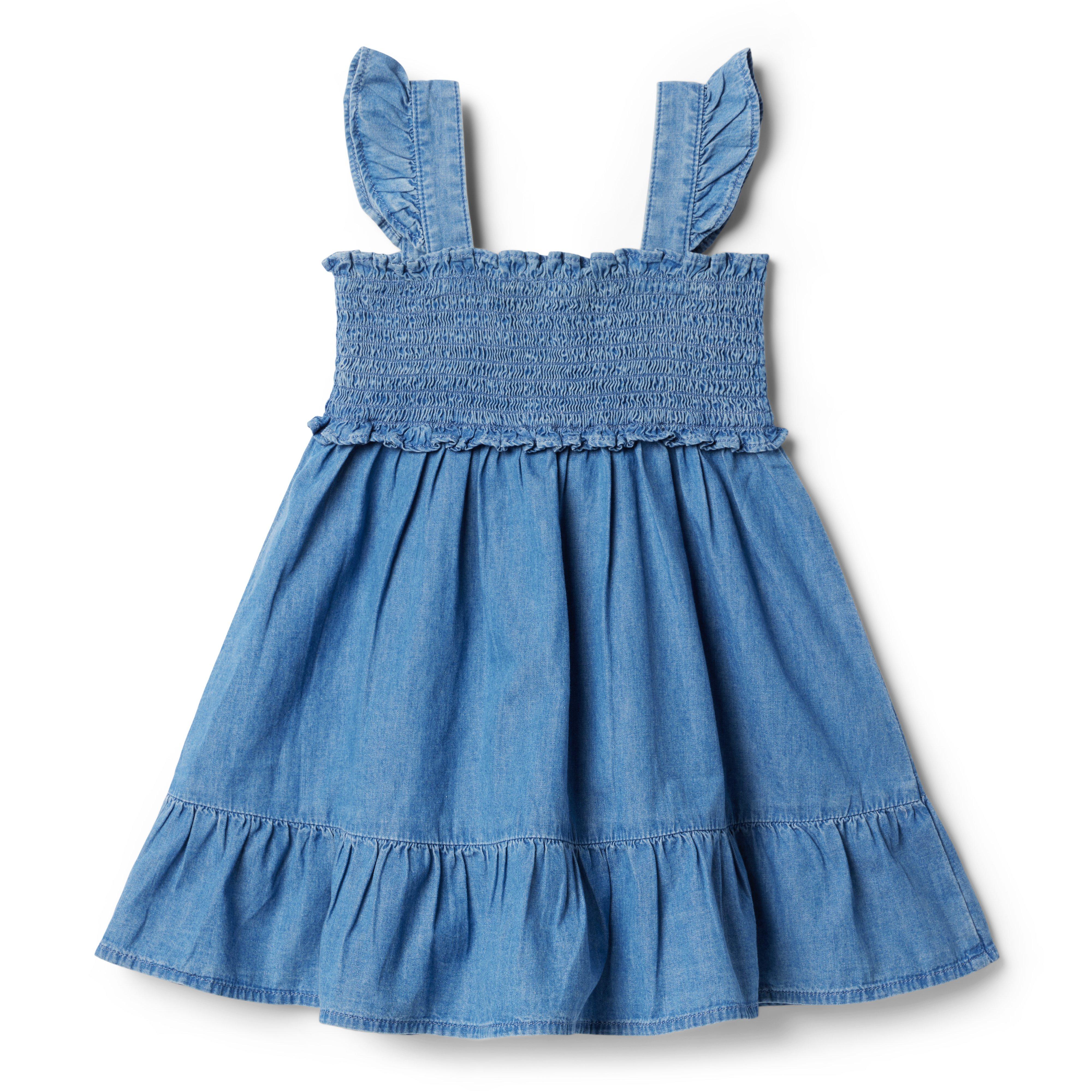 The Emily Chambray Smocked Sundress