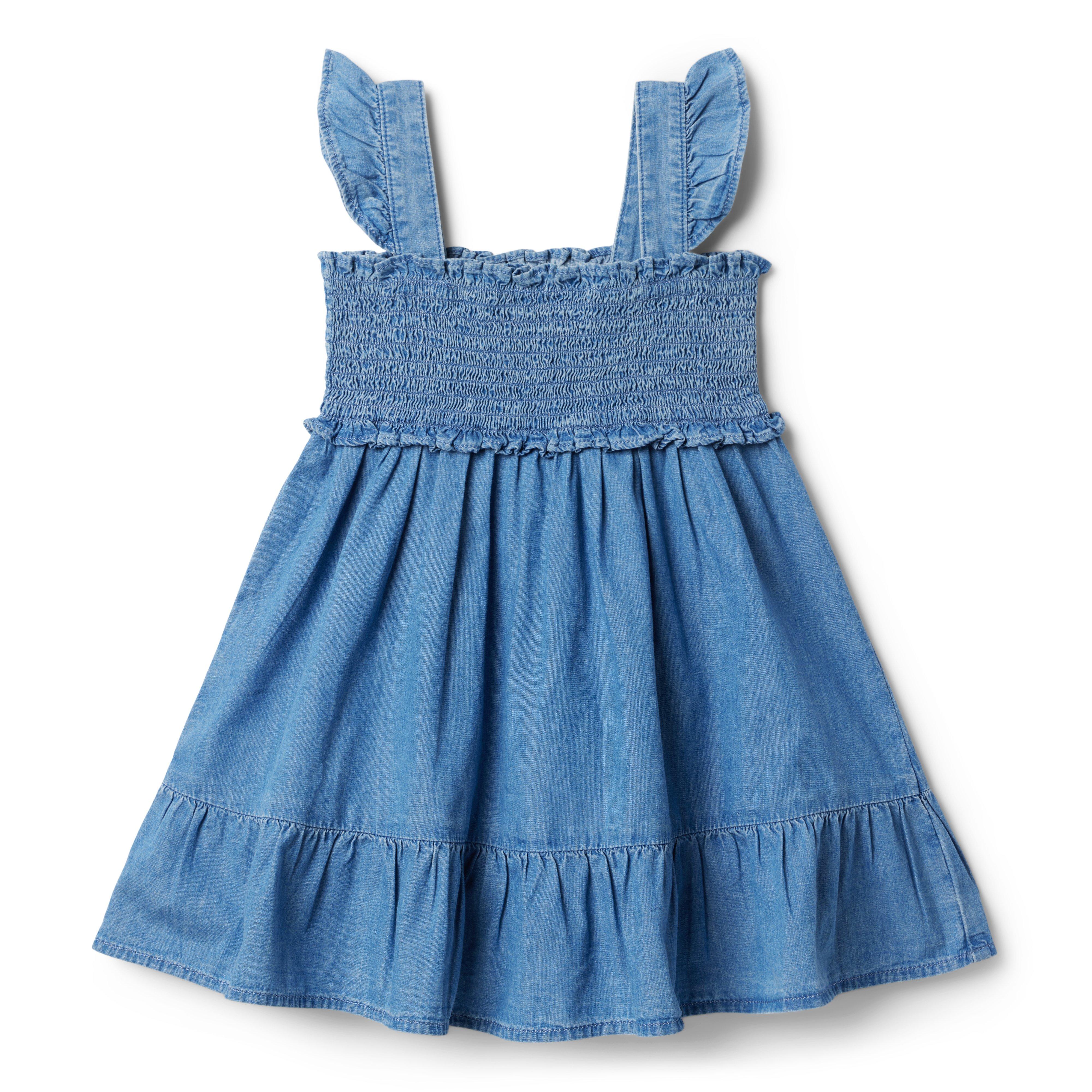 The Emily Chambray Smocked Sundress image number 1