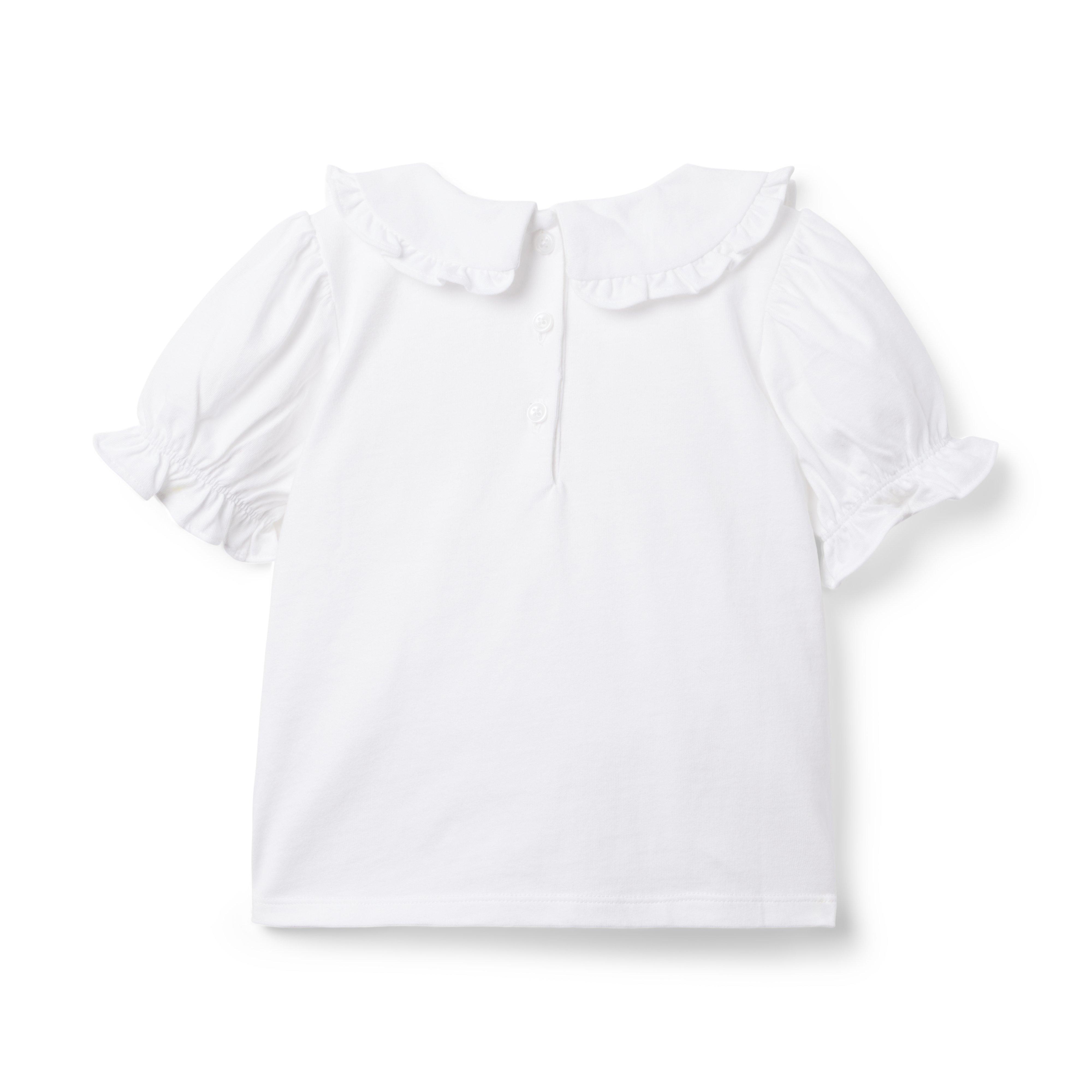 Puff Sleeve Collared Jersey Top image number 1