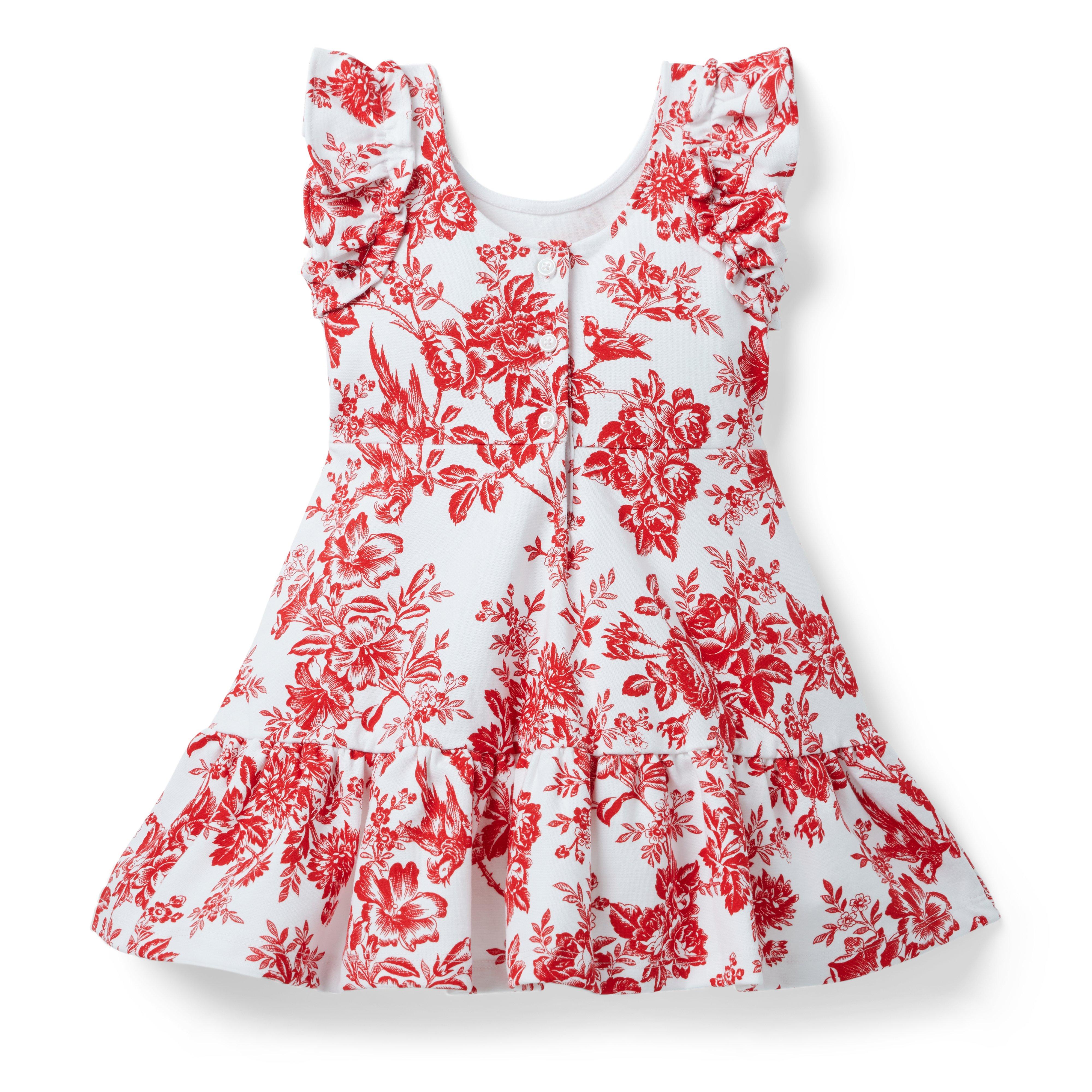 Floral Ruffle Ponte Dress image number 1