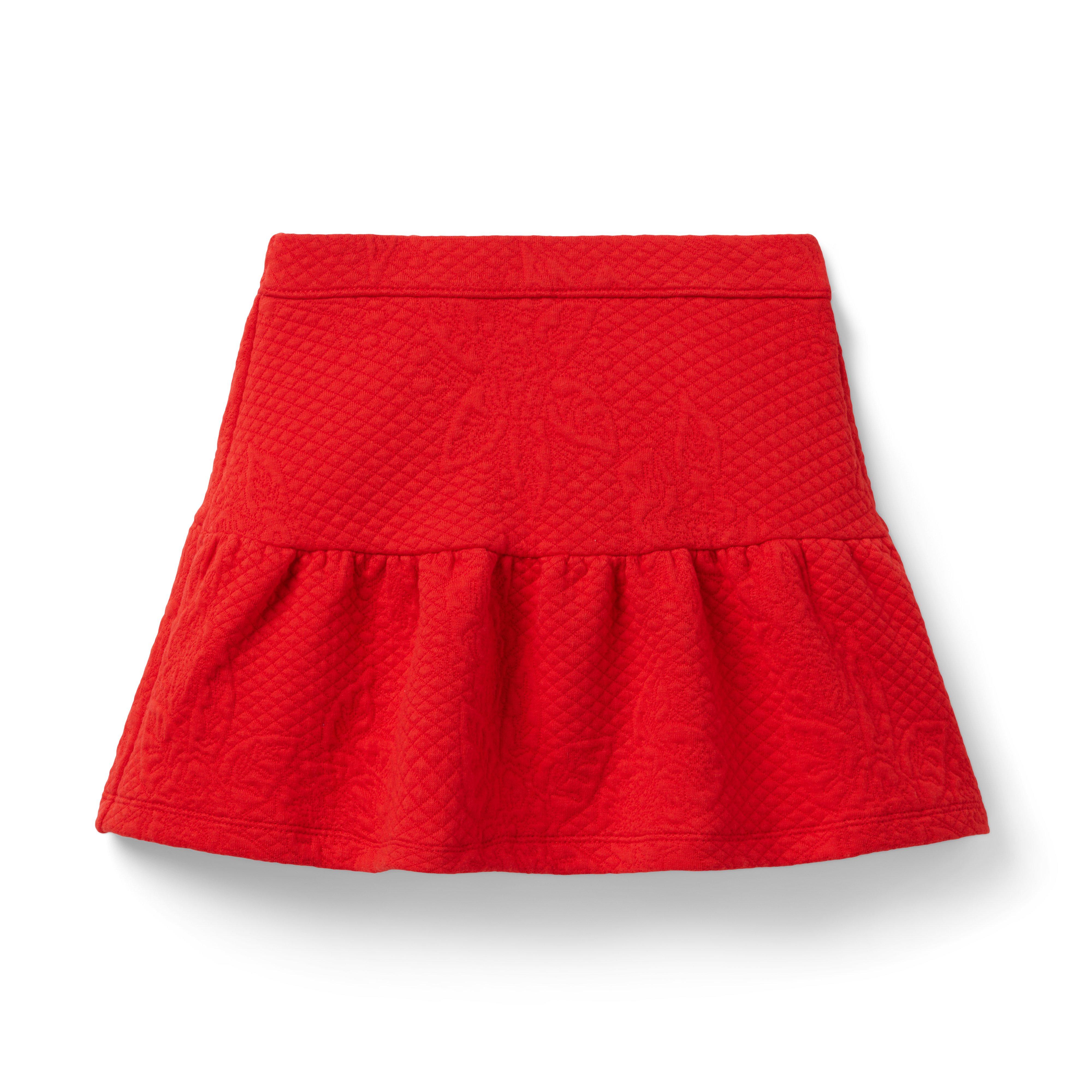 Quilted Floral Jacquard Skirt image number 0