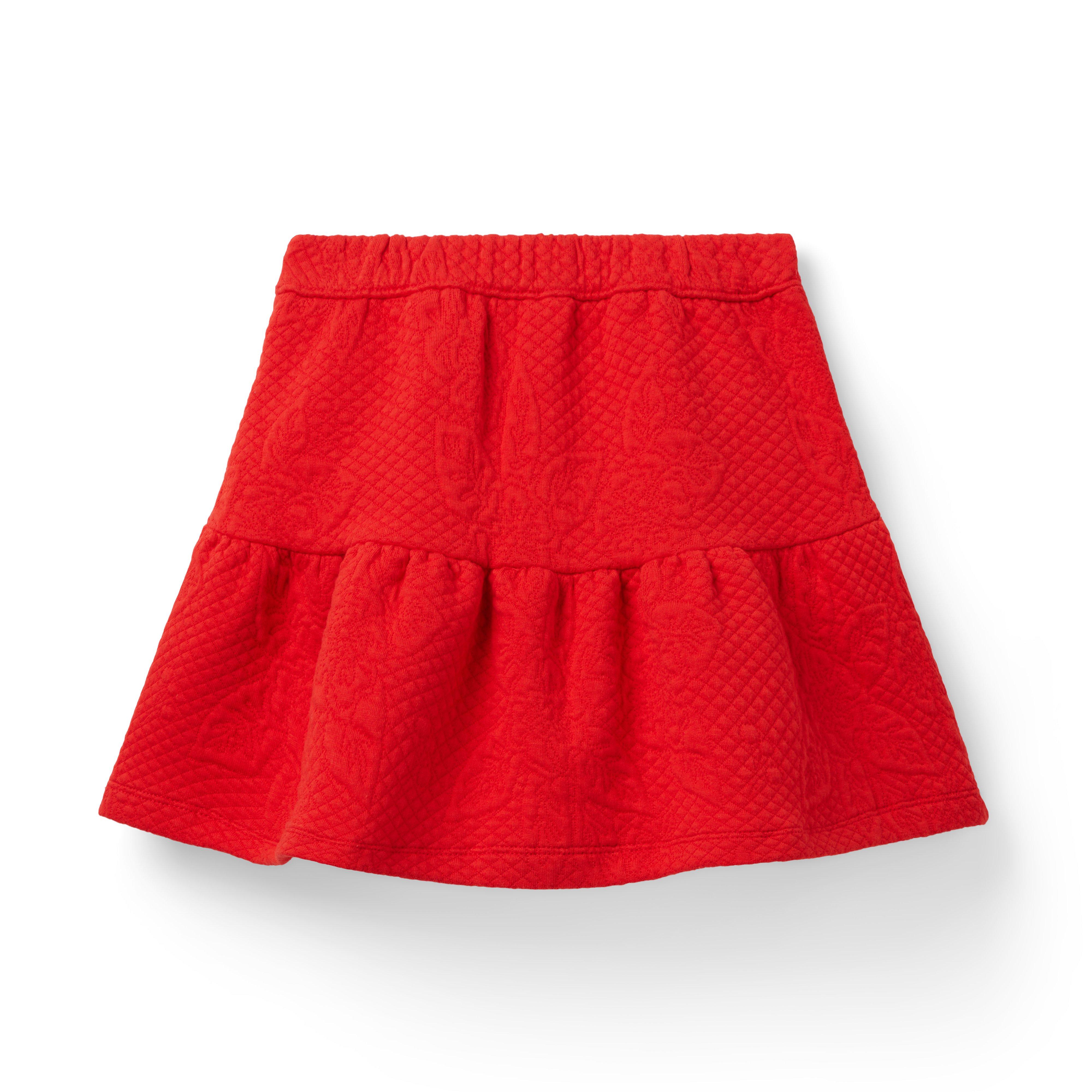 Quilted Floral Jacquard Skirt image number 1