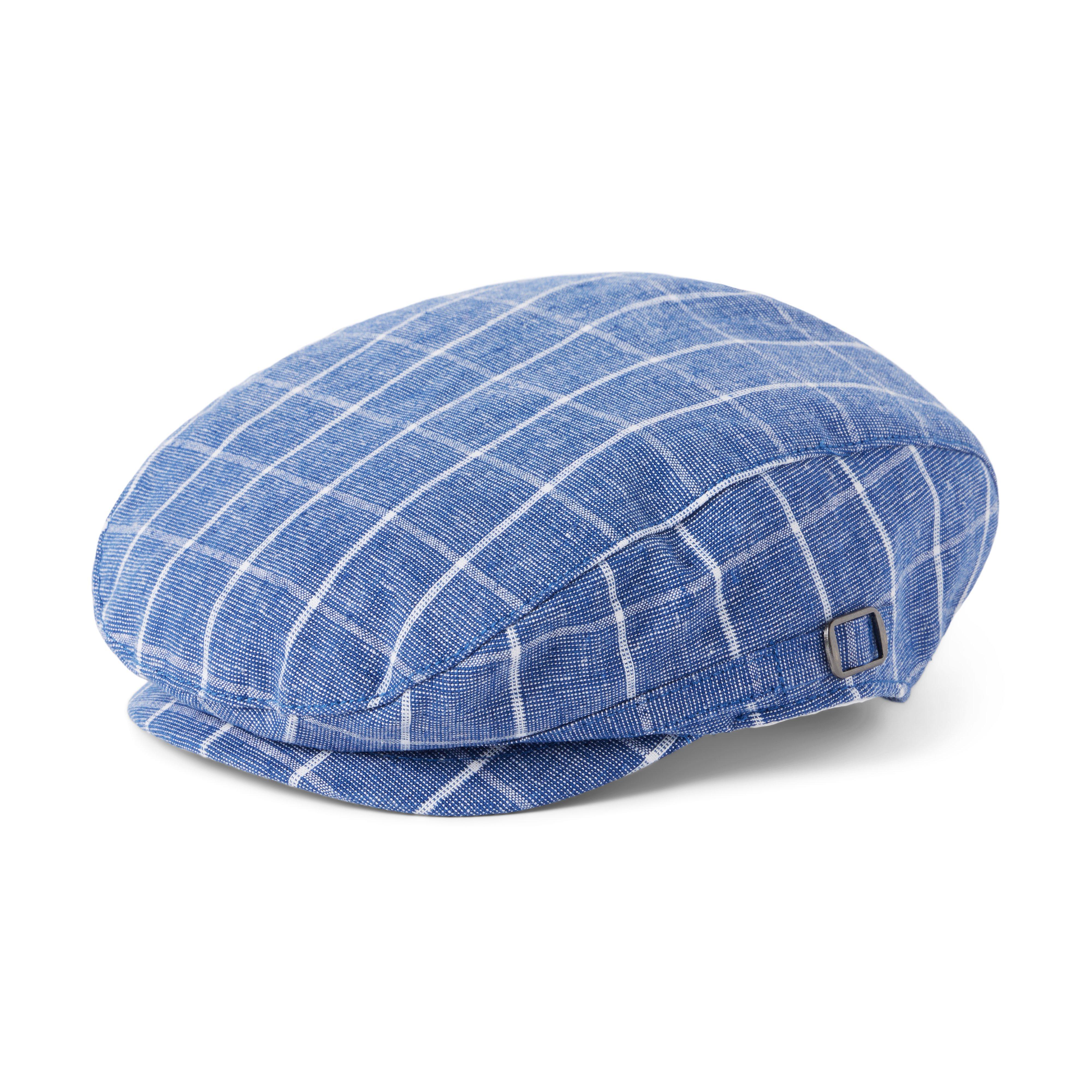 Tattersall Linen-Cotton Newsboy Cap