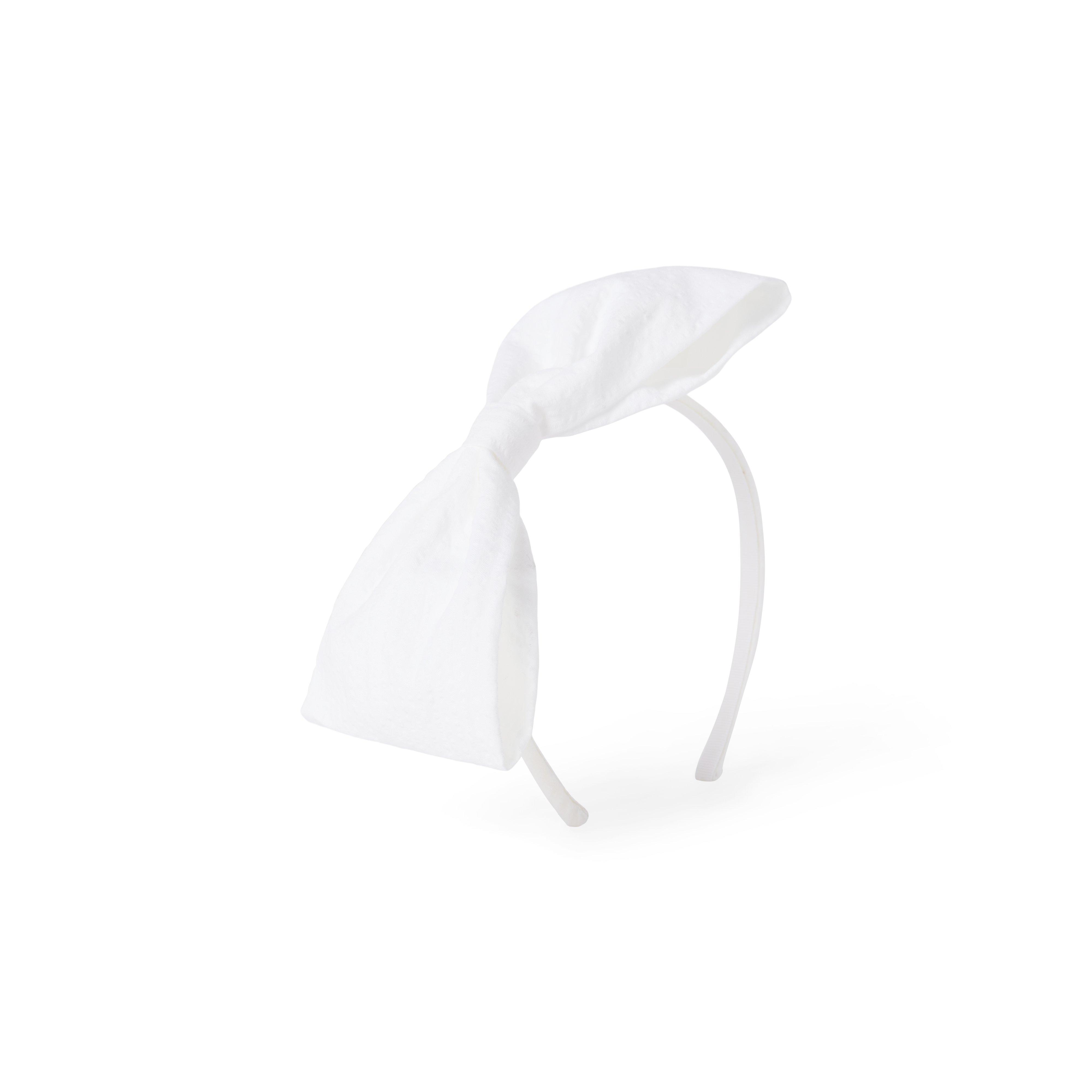 Seersucker Bow Headband image number 0