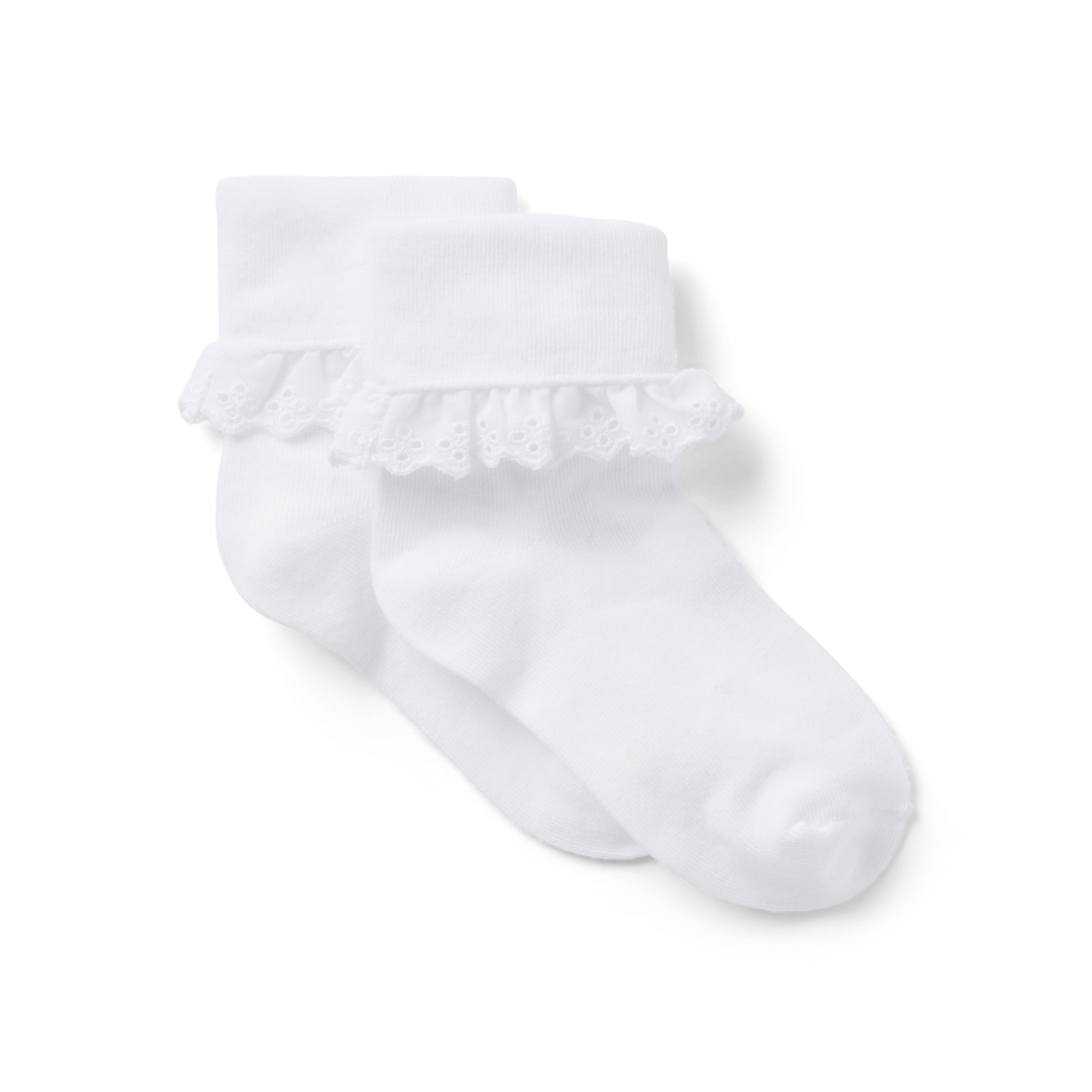 Eyelet Ruffle Sock image number 0