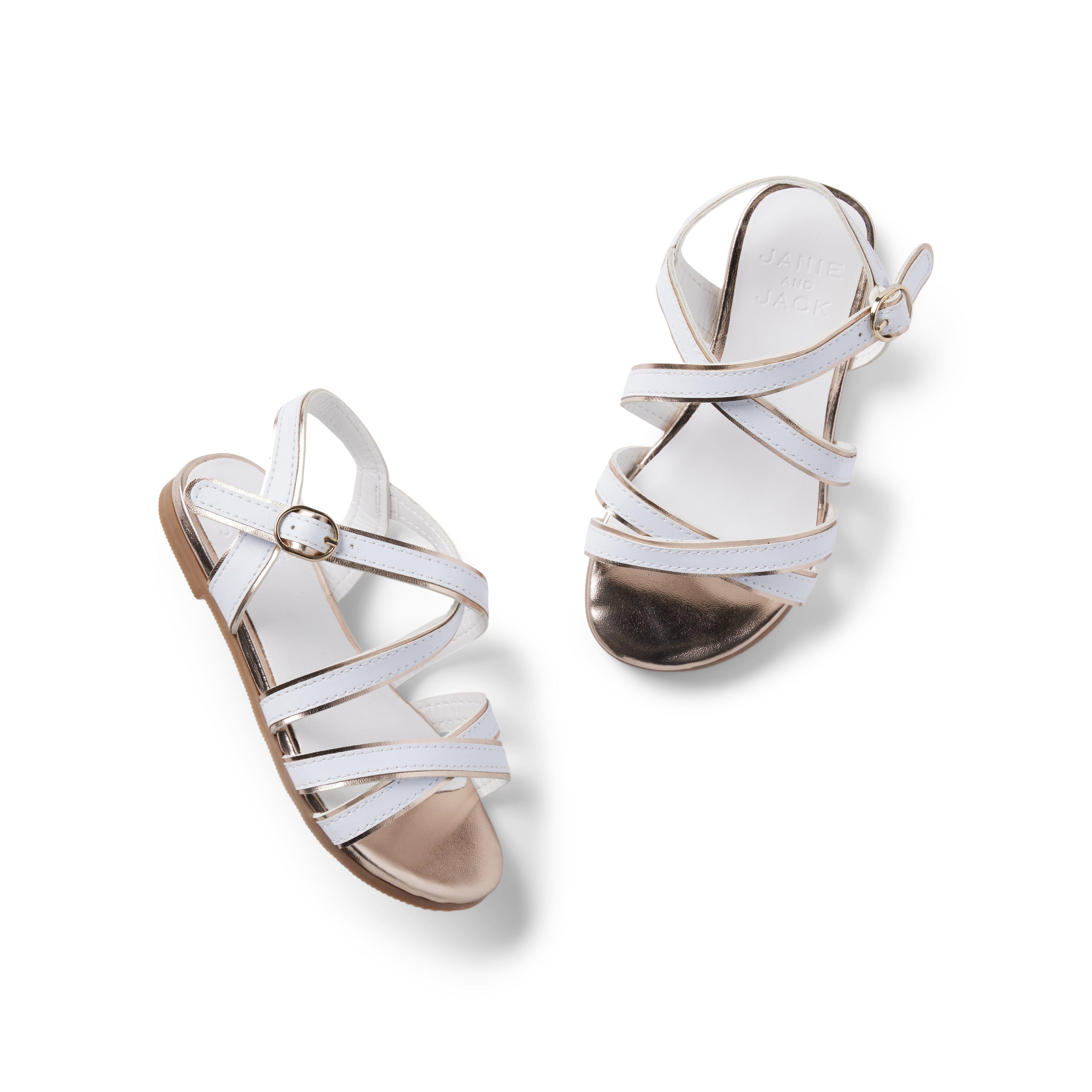 Metallic Trim Strap Sandal image number 0