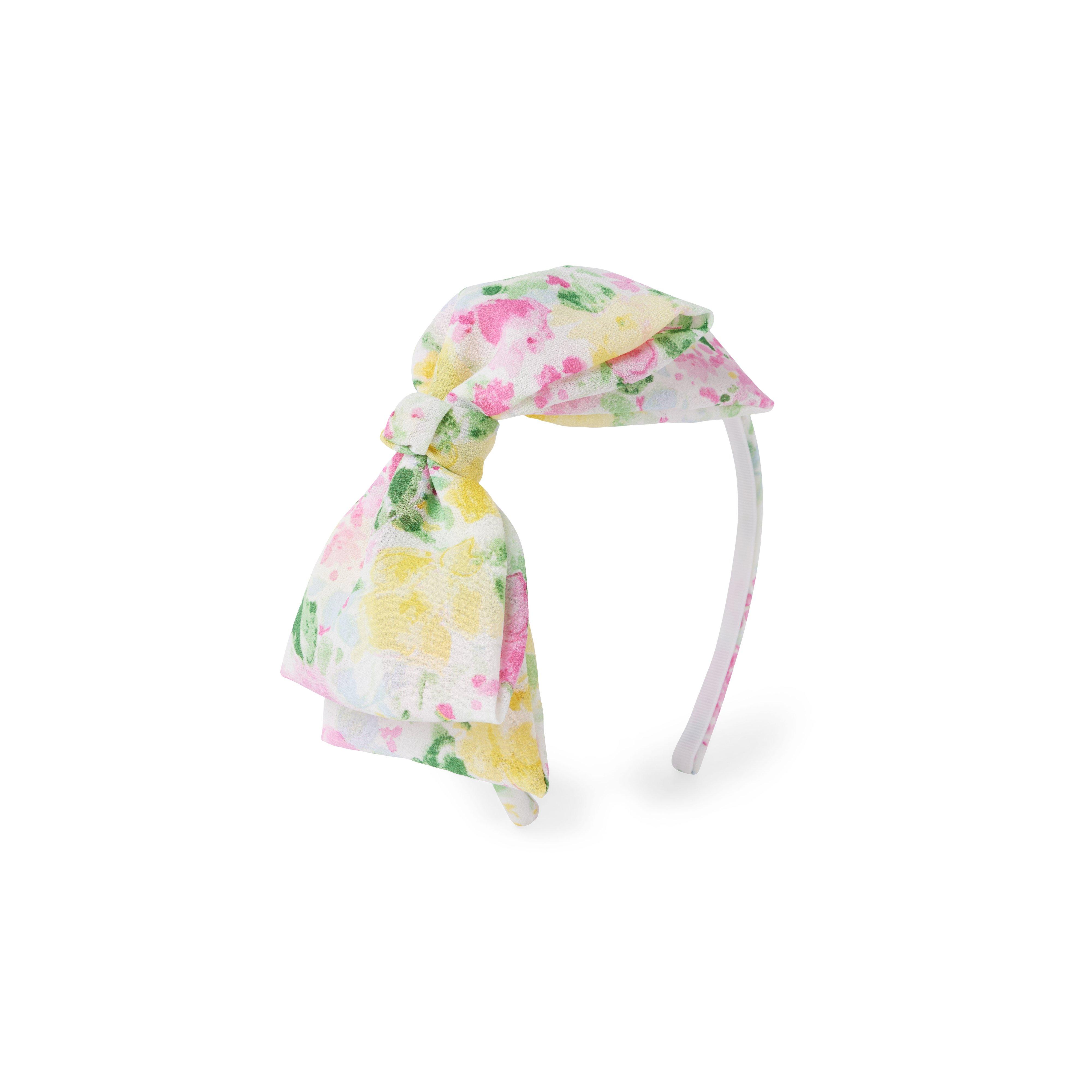 Floral Chiffon Bow Headband