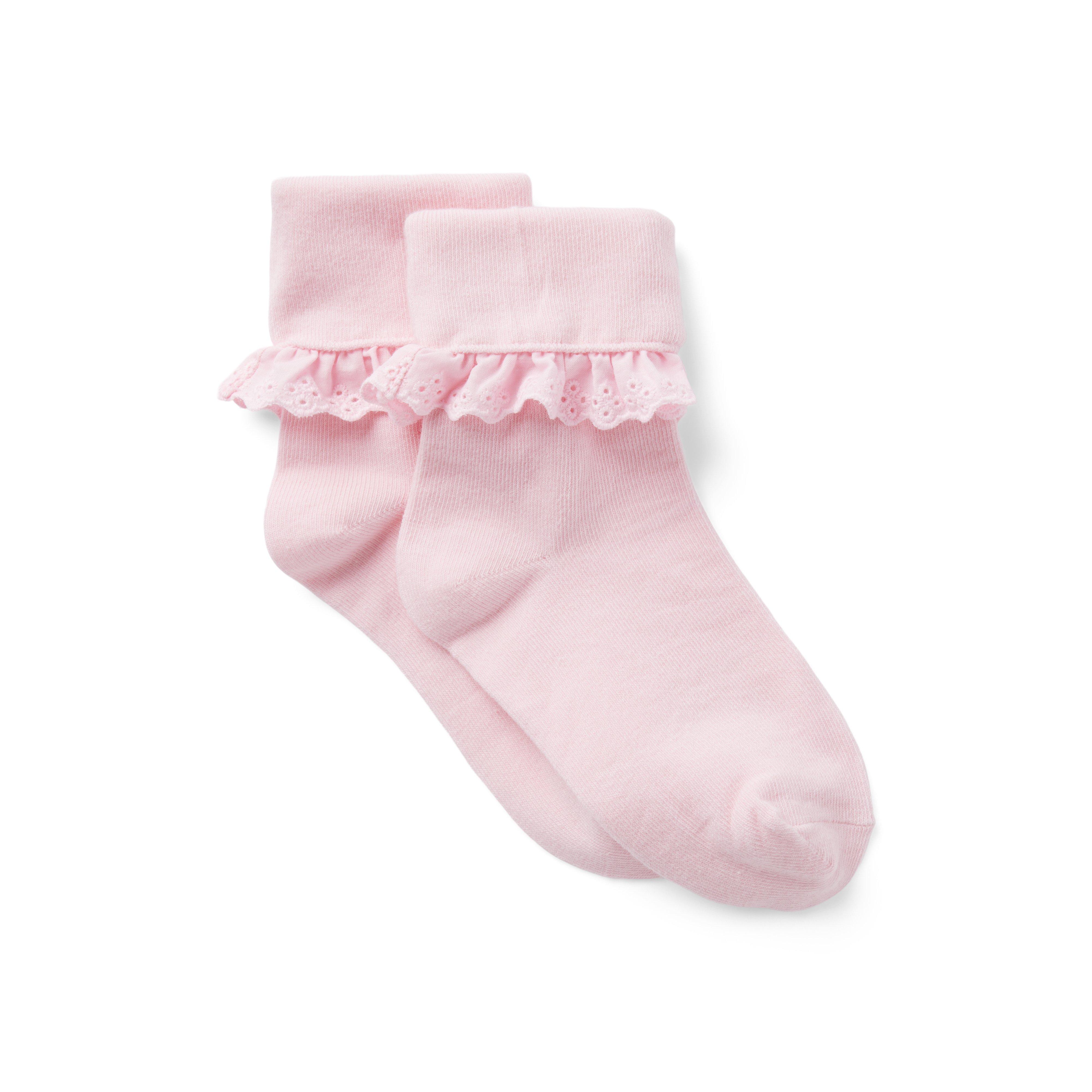 Eyelet Ruffle Sock