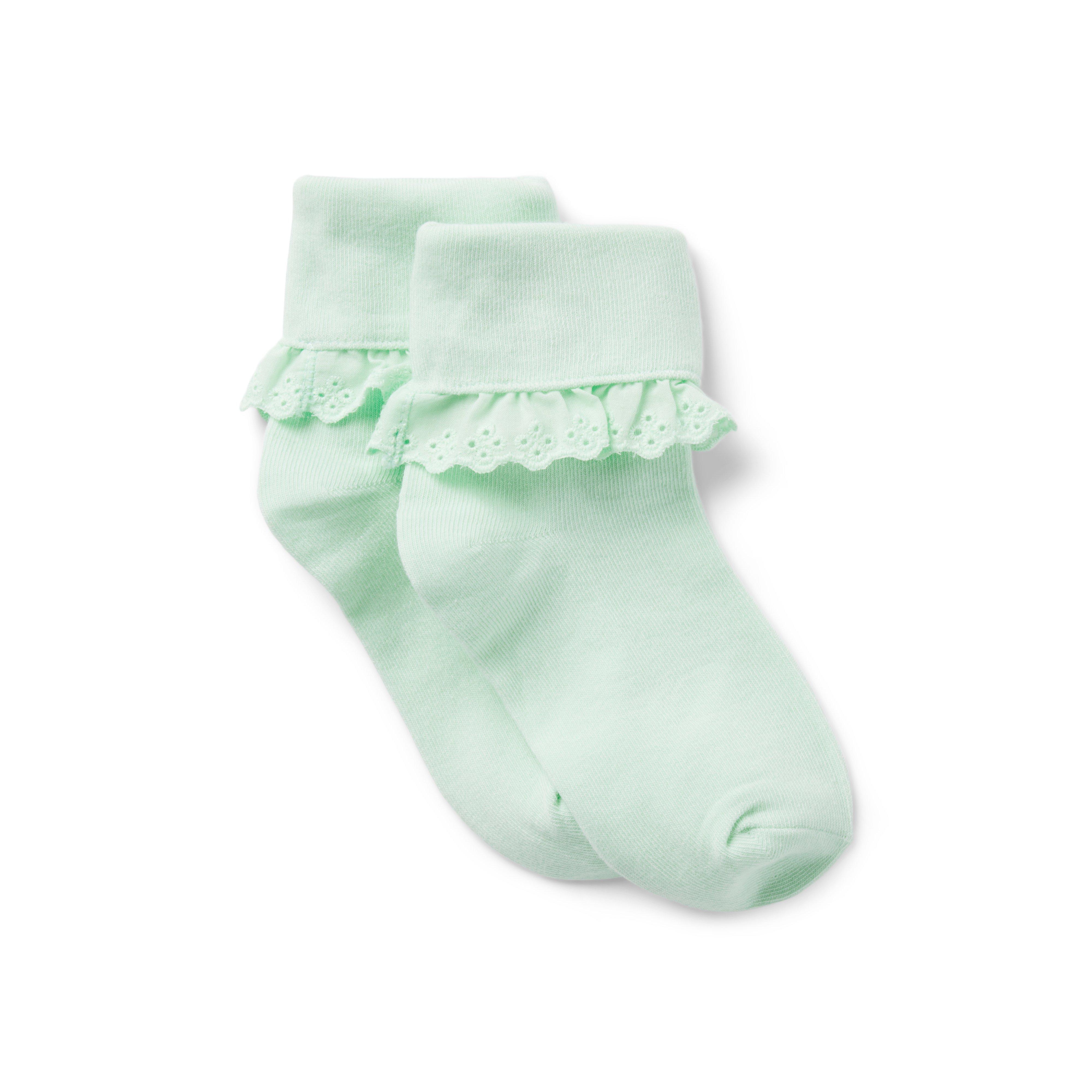 Eyelet Ruffle Sock image number 0