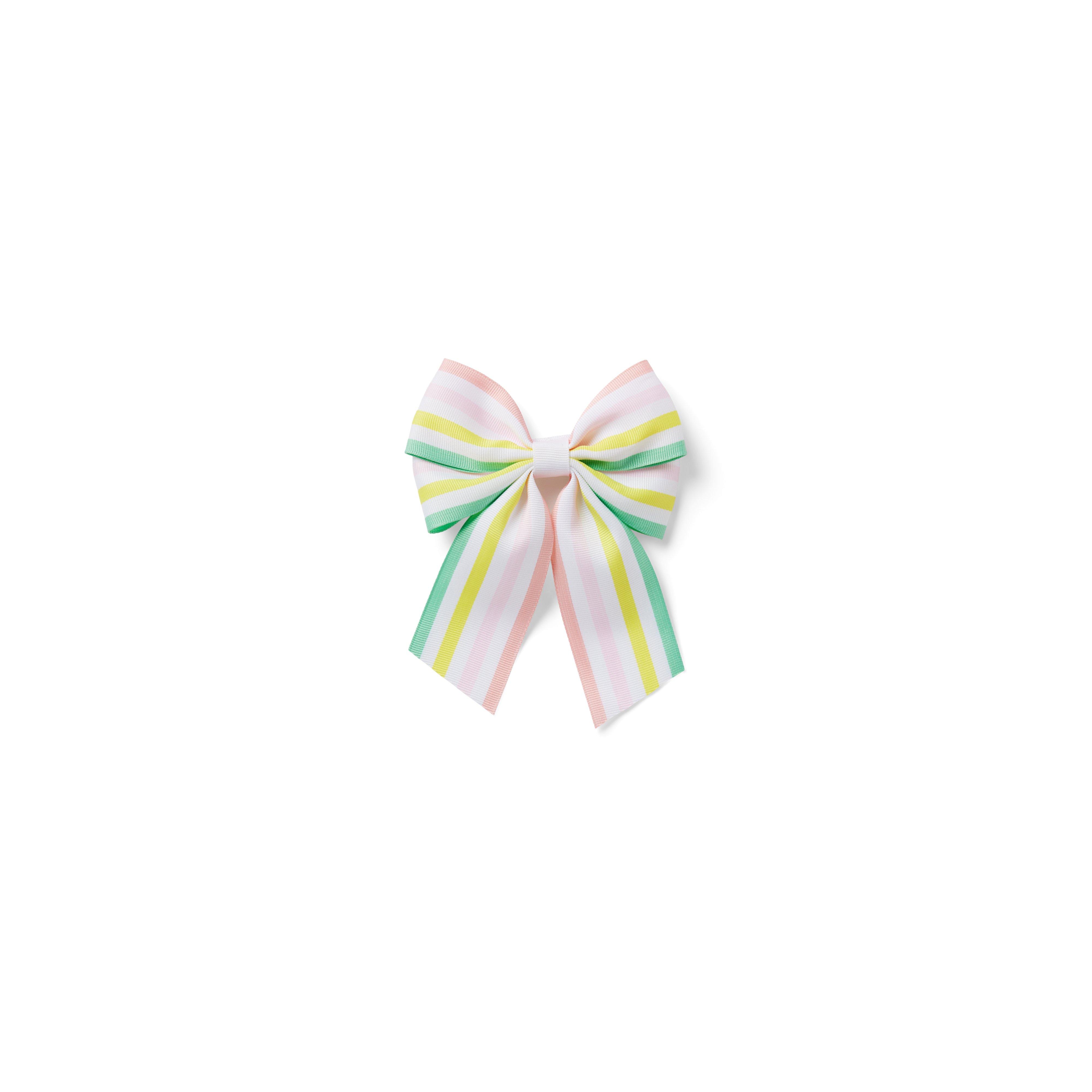 Striped Bow Barrette image number 0