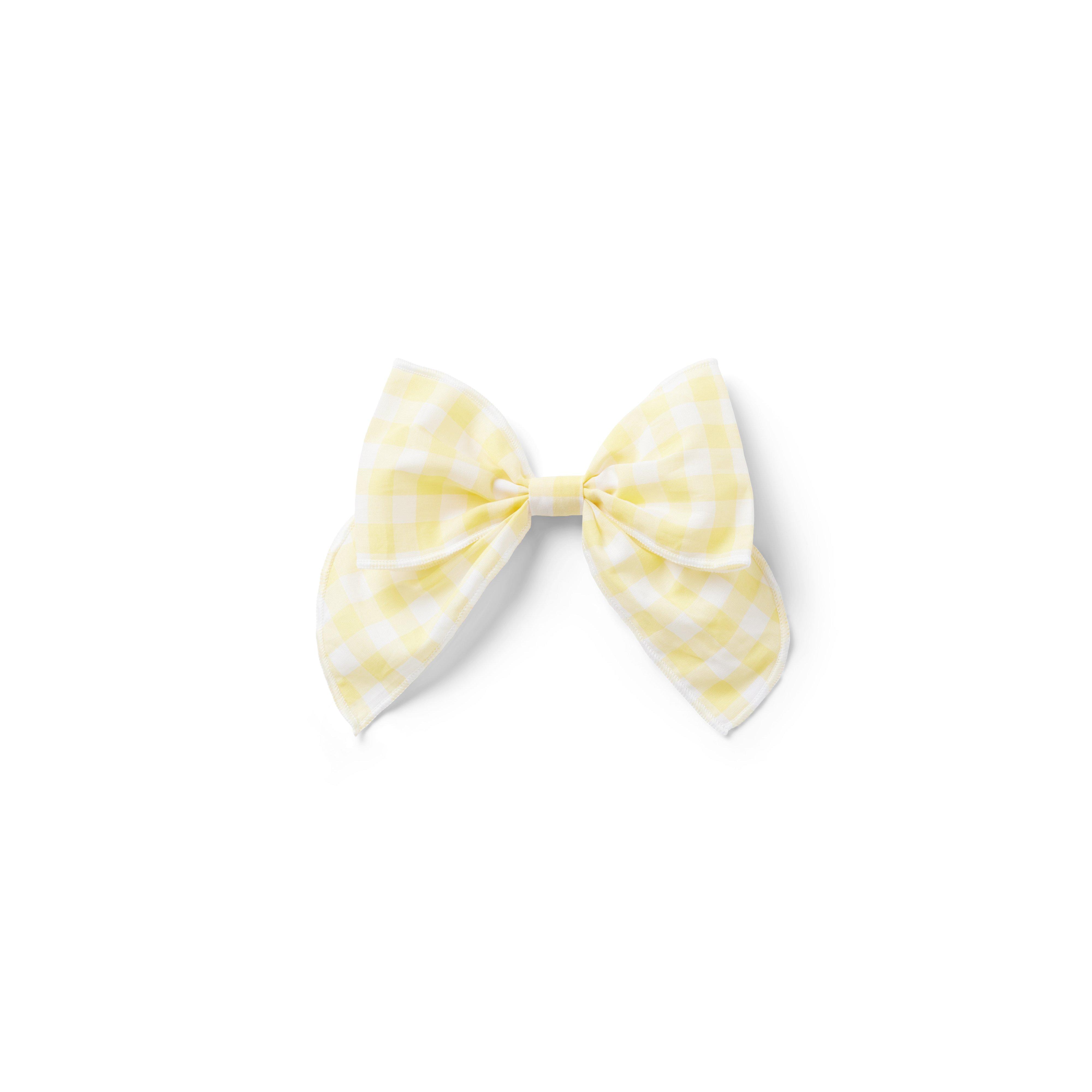 Gingham Bow Barrette image number 0