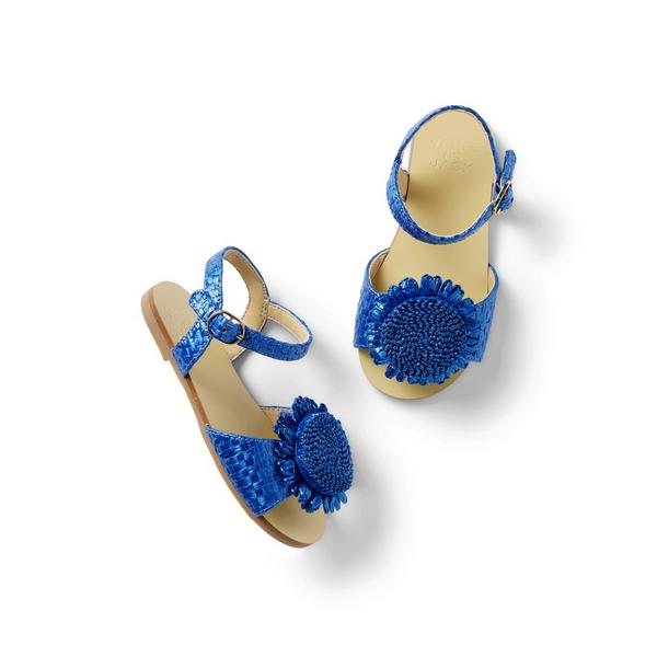 Janie and Jack Woven Flower Sandal