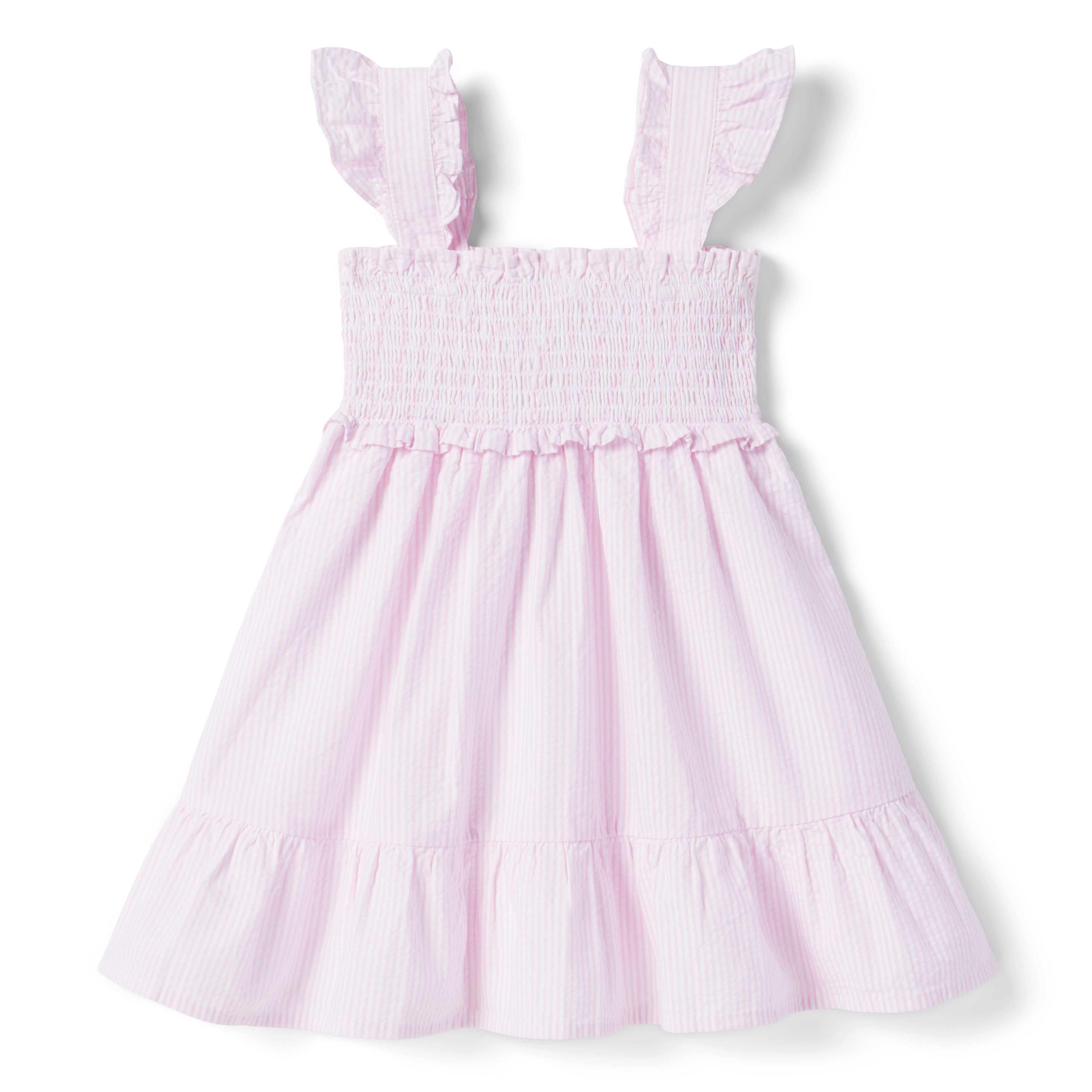 The Emily Seersucker Smocked Sundress