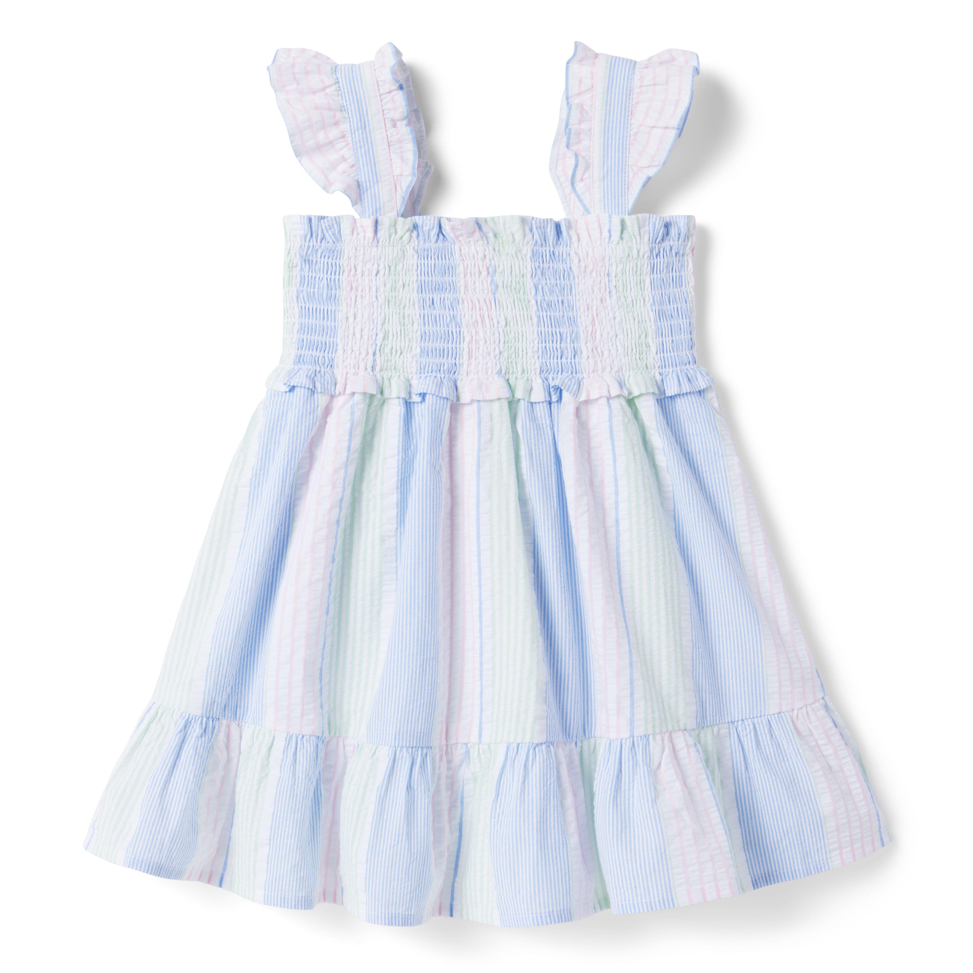 The Emily Seersucker Smocked Sundress