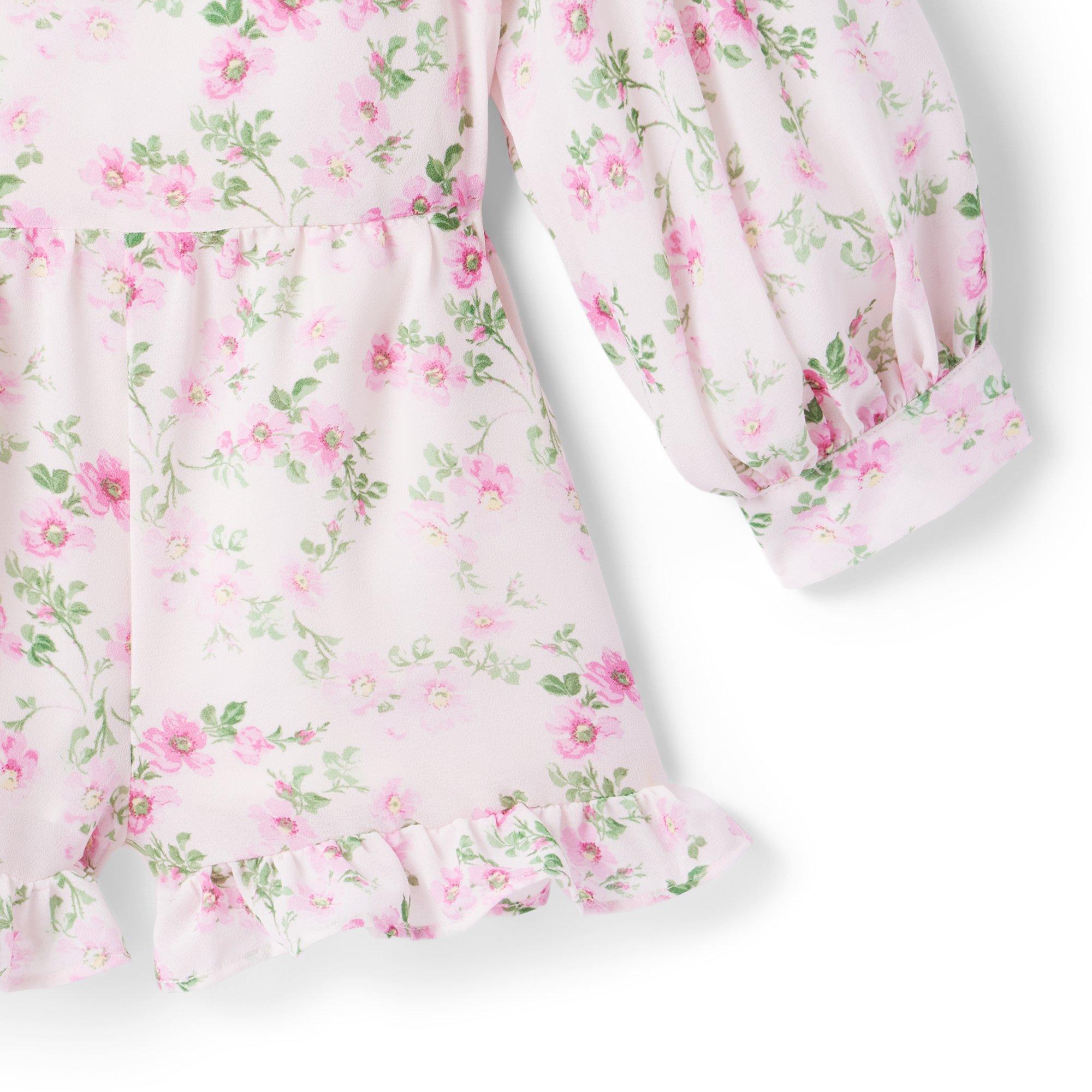 Floral Ruffle Chiffon Romper image number 8