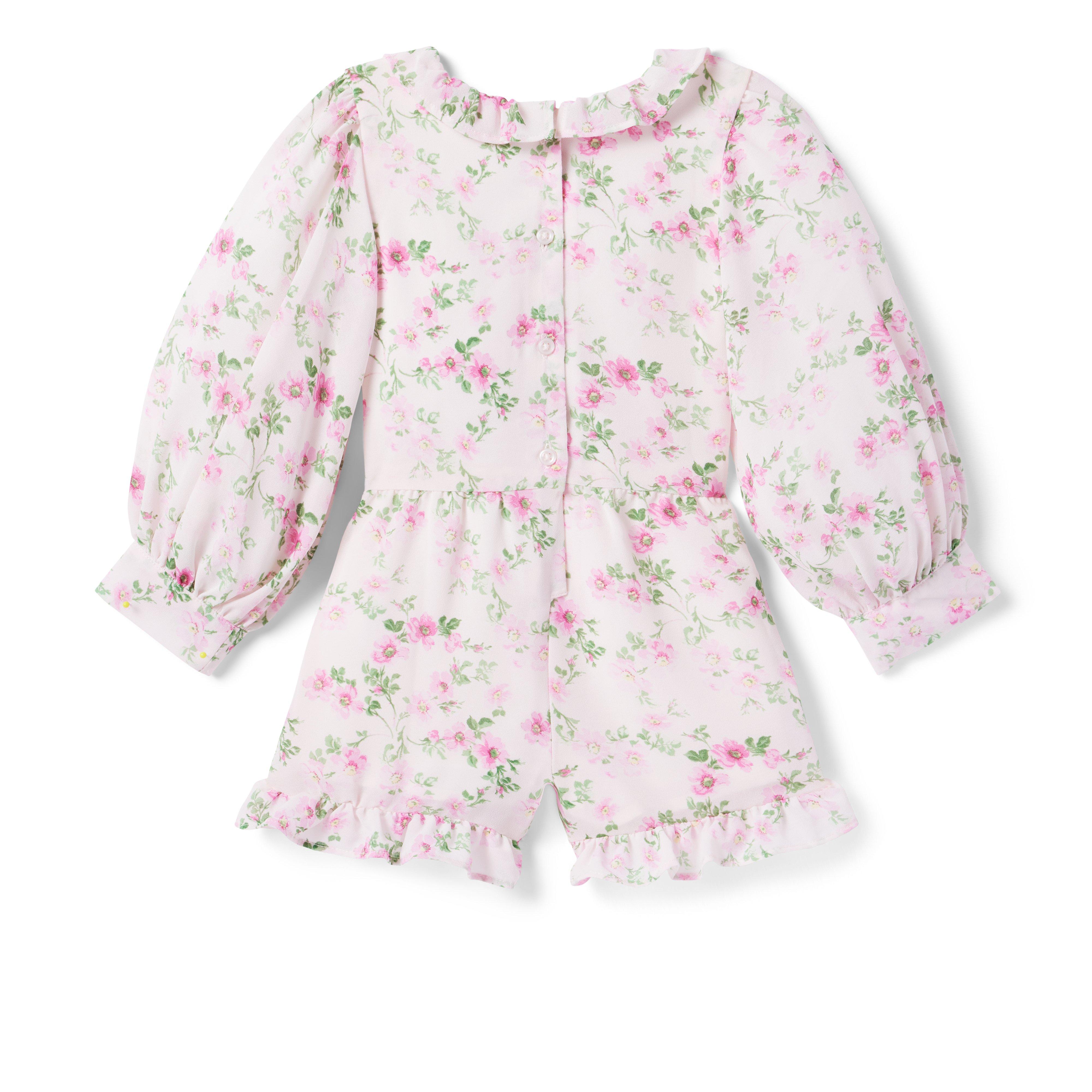 Floral Ruffle Chiffon Romper image number 4