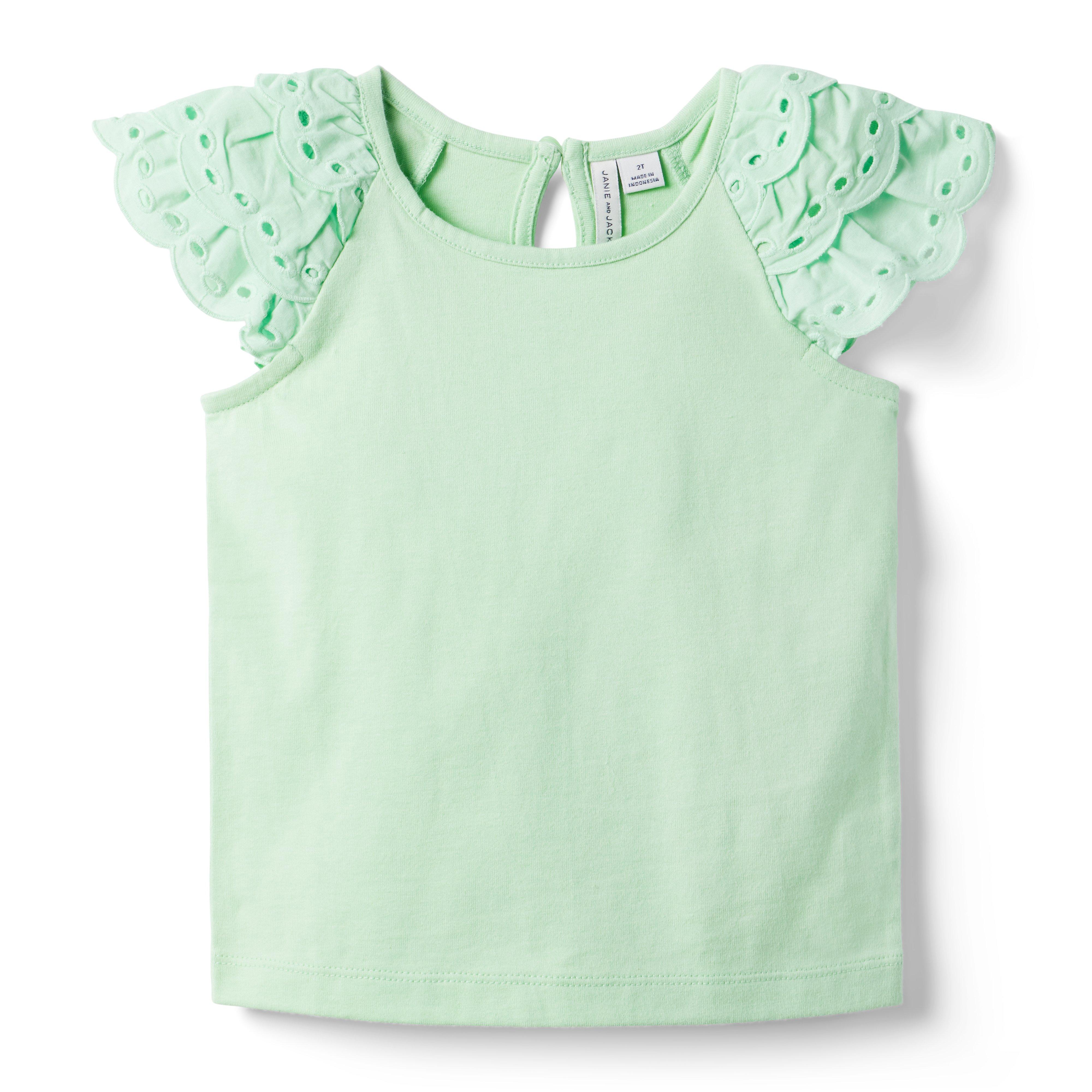 Eyelet Sleeve Jersey Top image number 0