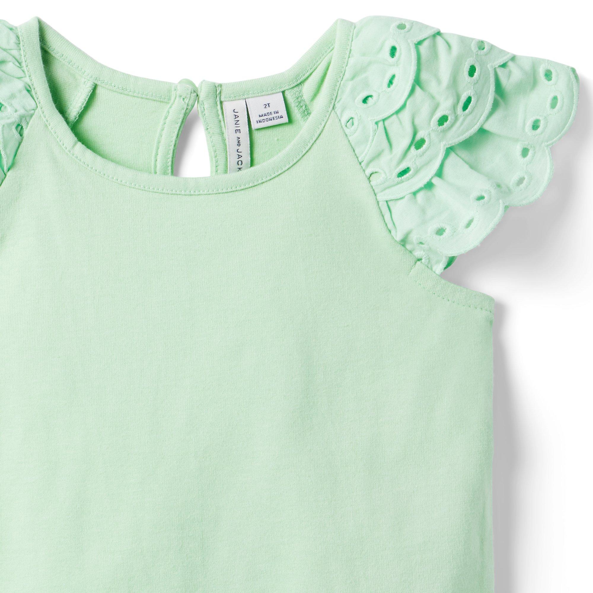 Eyelet Sleeve Jersey Top image number 2
