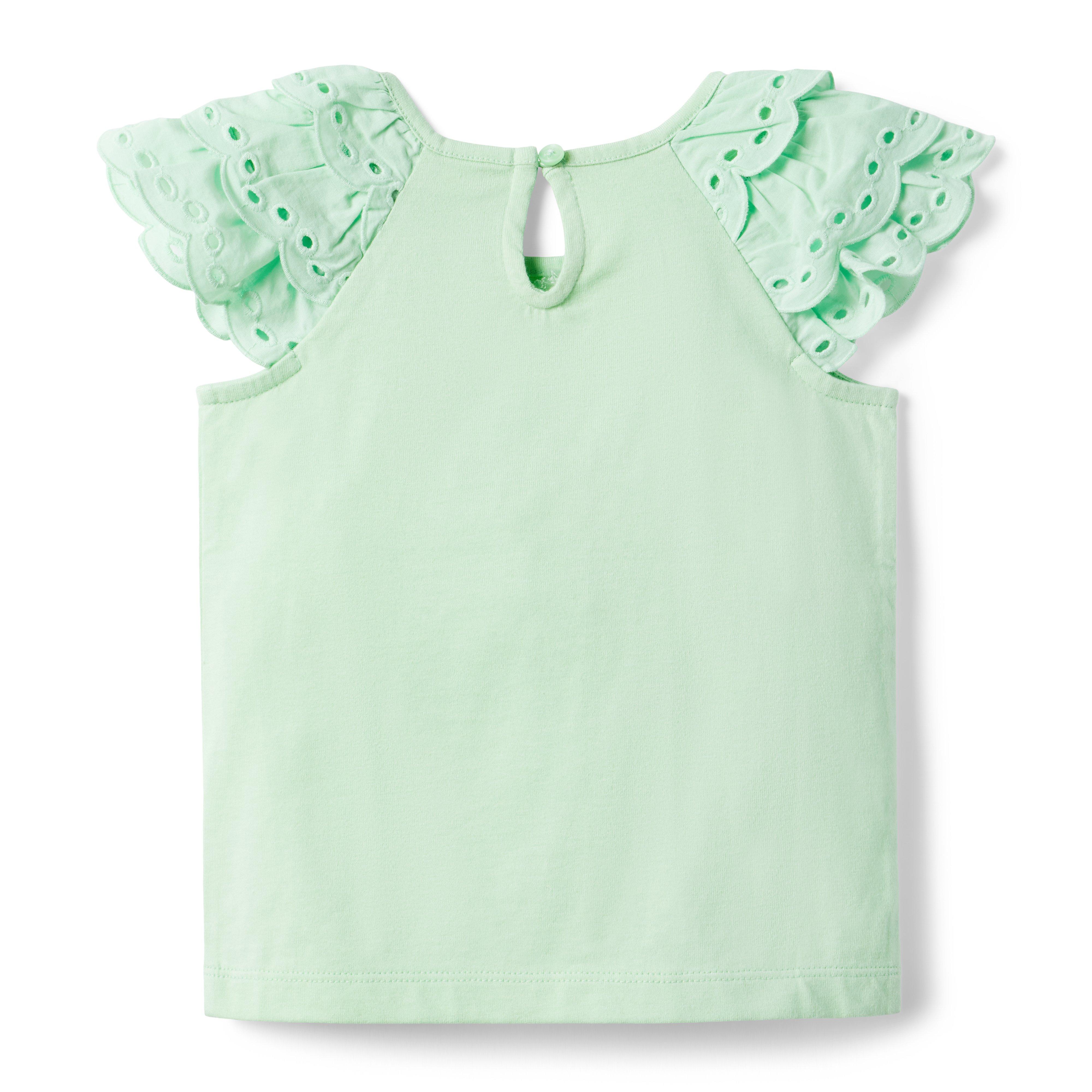 Eyelet Sleeve Jersey Top image number 1