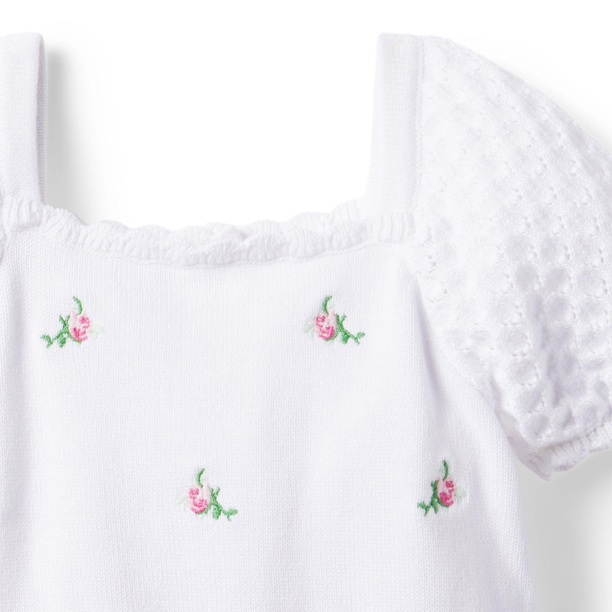 Embroidered Floral Sweater Top image number 2