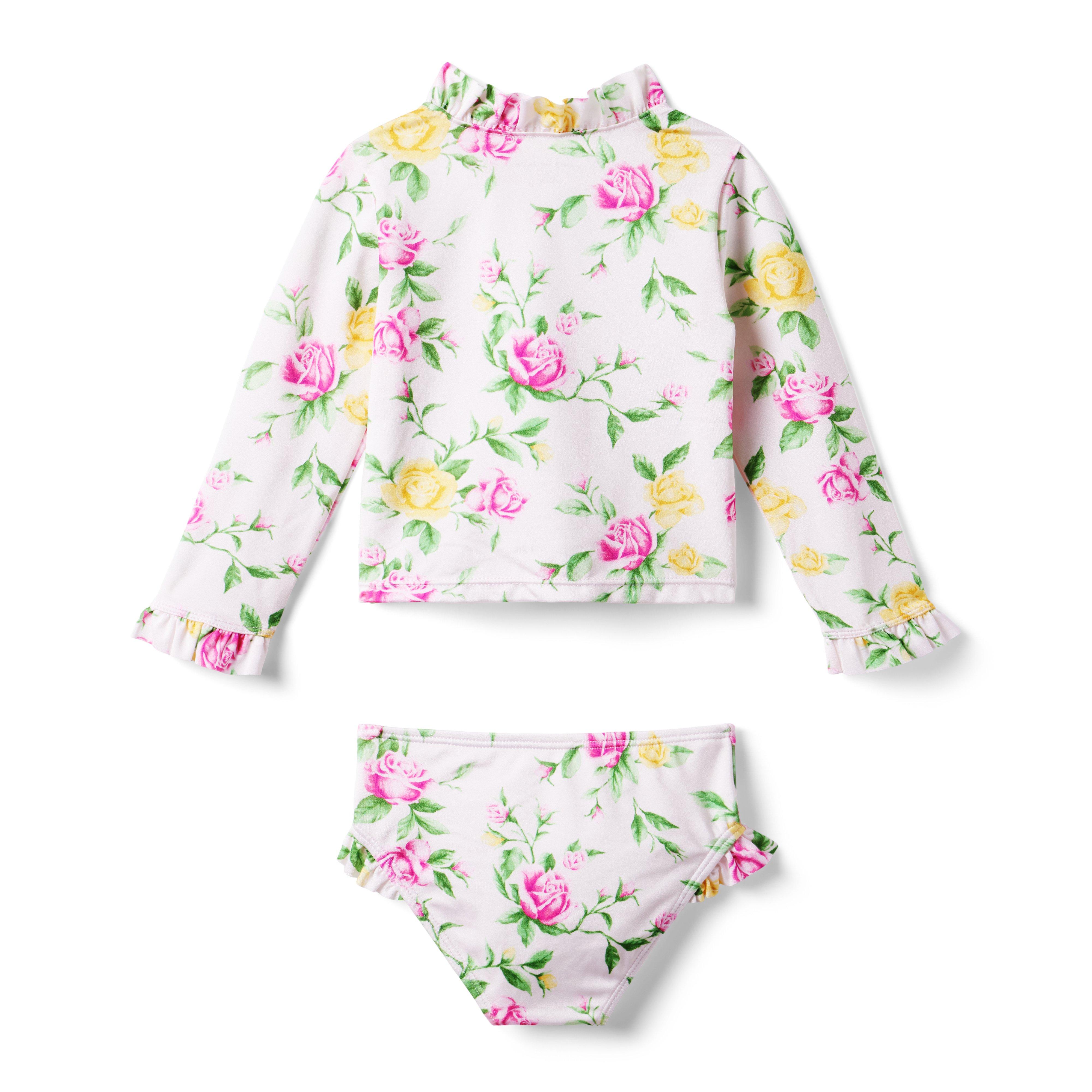 Recycled Floral Rash Guard Set image number 1