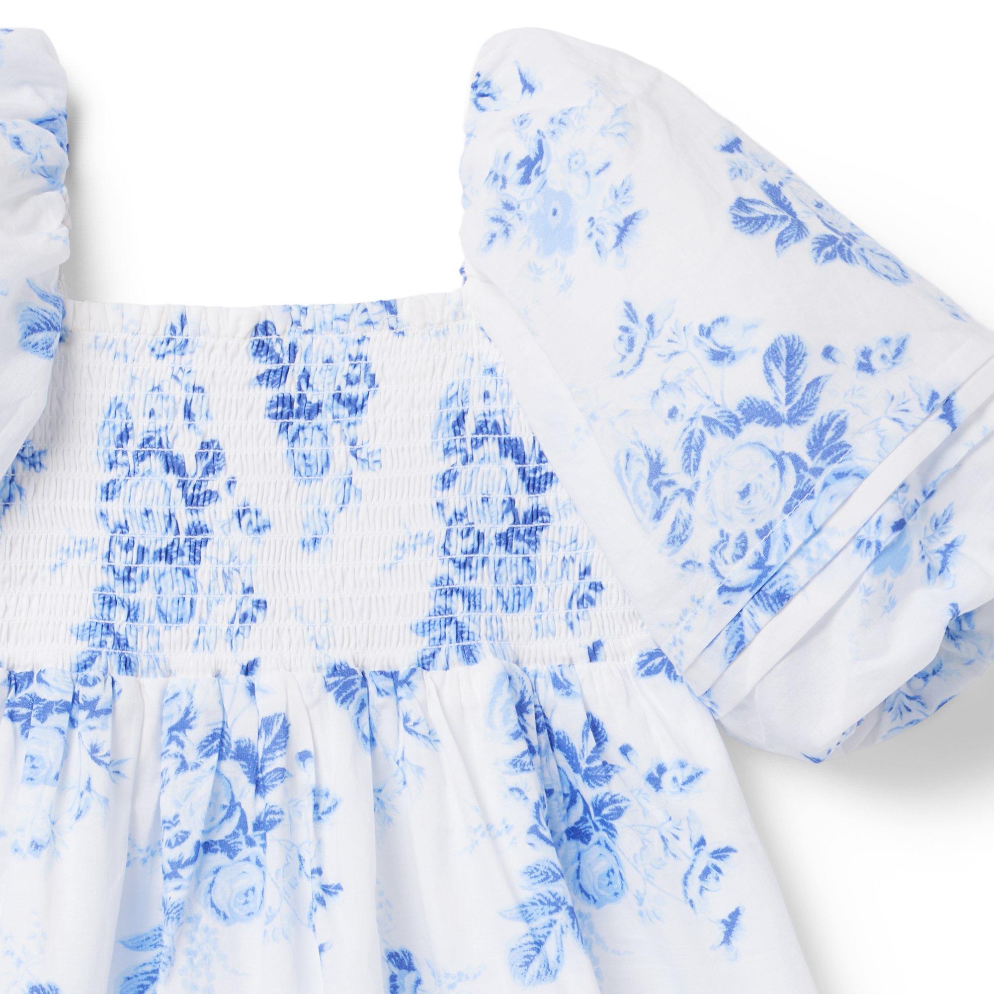 The Natalie Floral Smocked Bubble Sleeve Dress image number 6