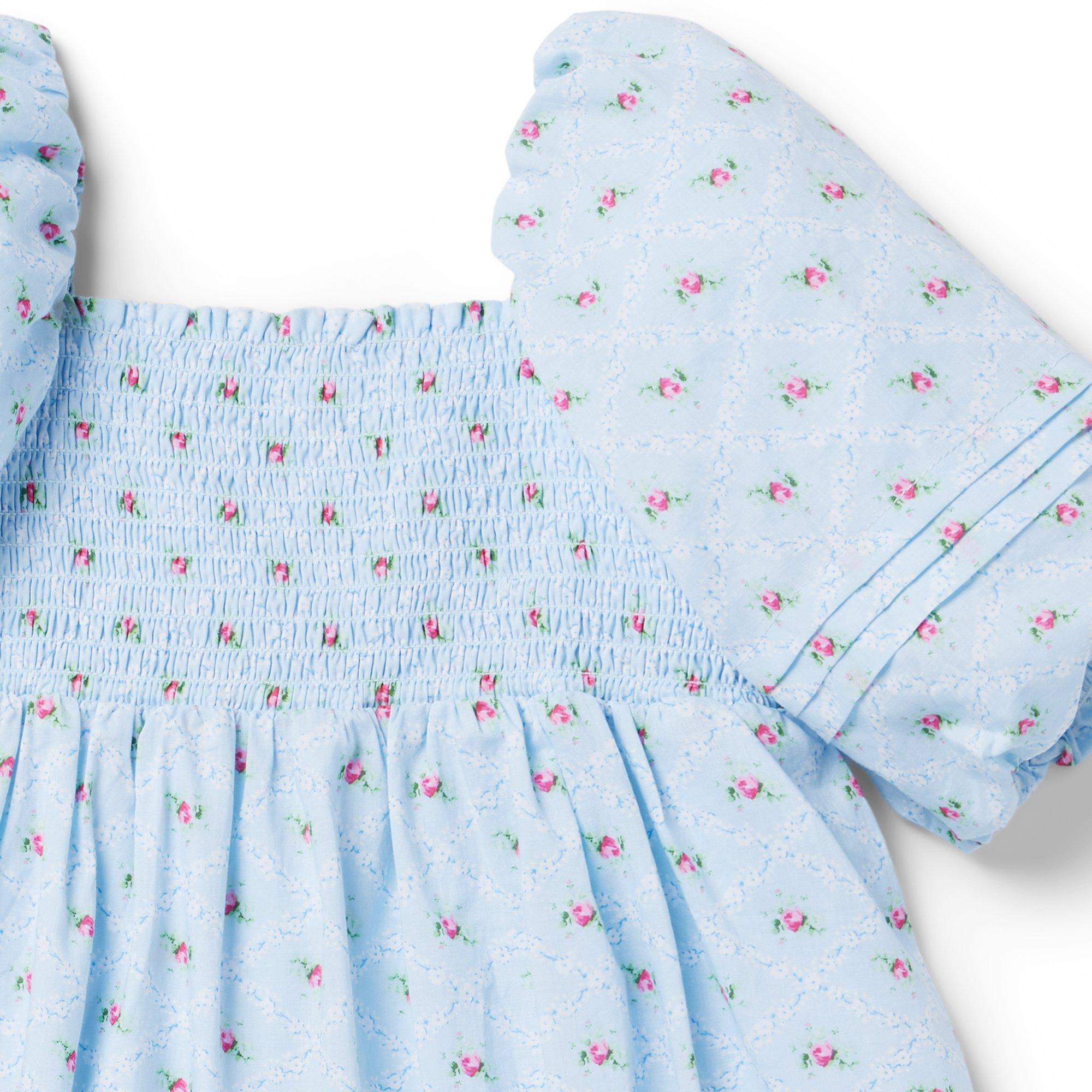 The Natalie Floral Smocked Bubble Sleeve Dress image number 6