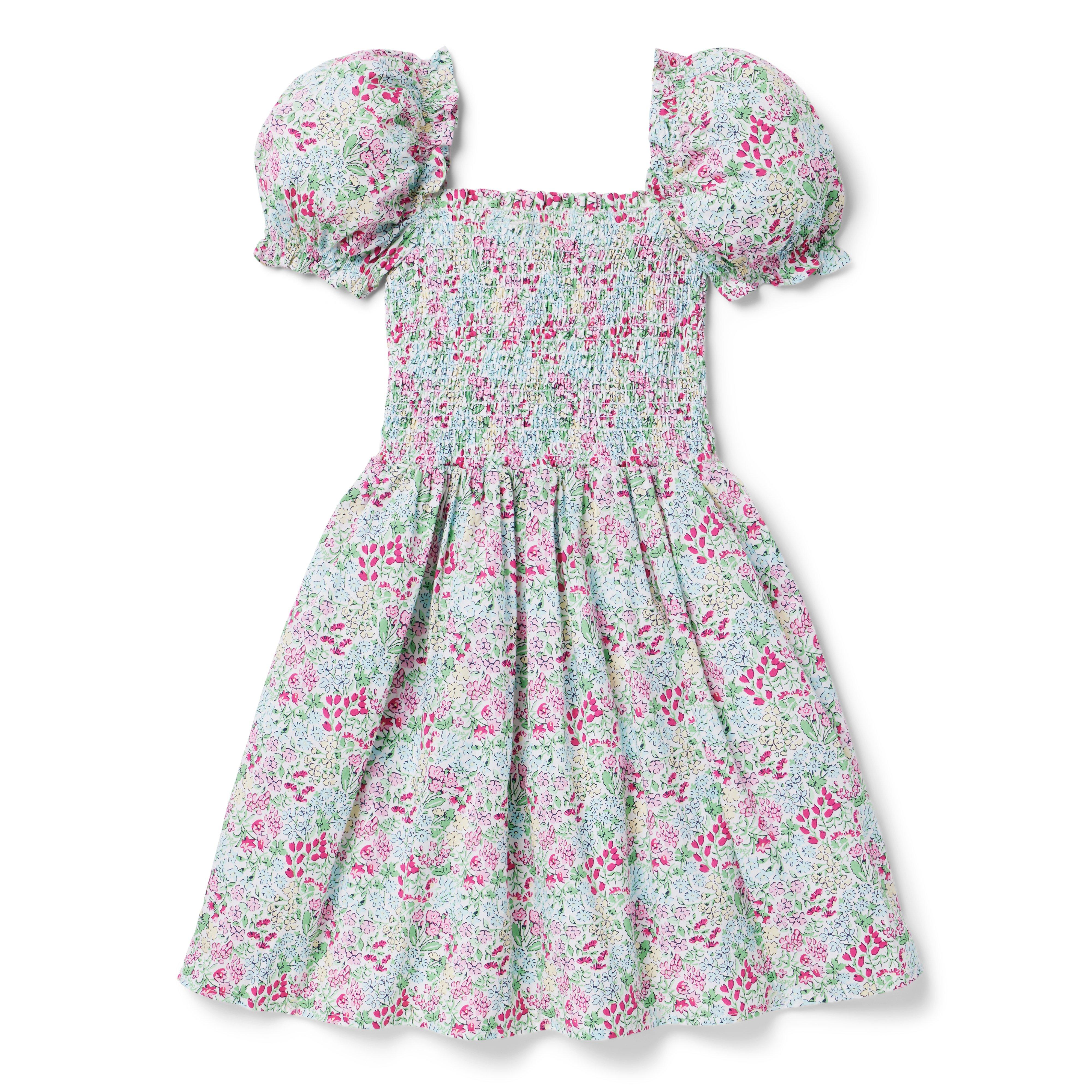 The Grace Floral Smocked Puff Sleeve Dress image number 1