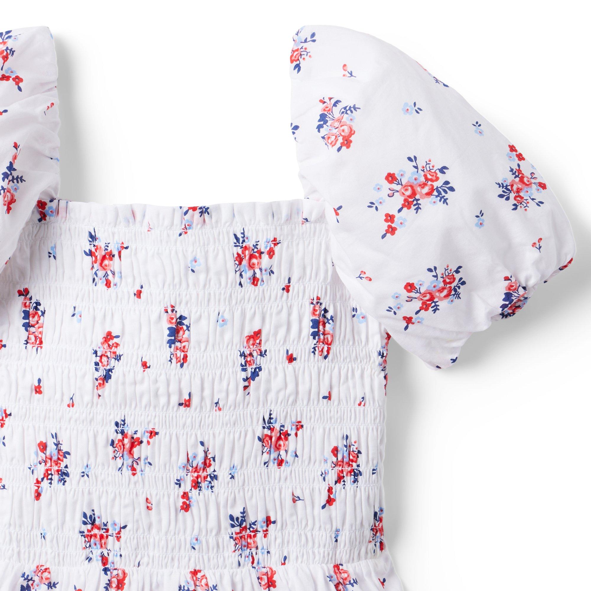 Floral Smocked Bubble Sleeve Top image number 1