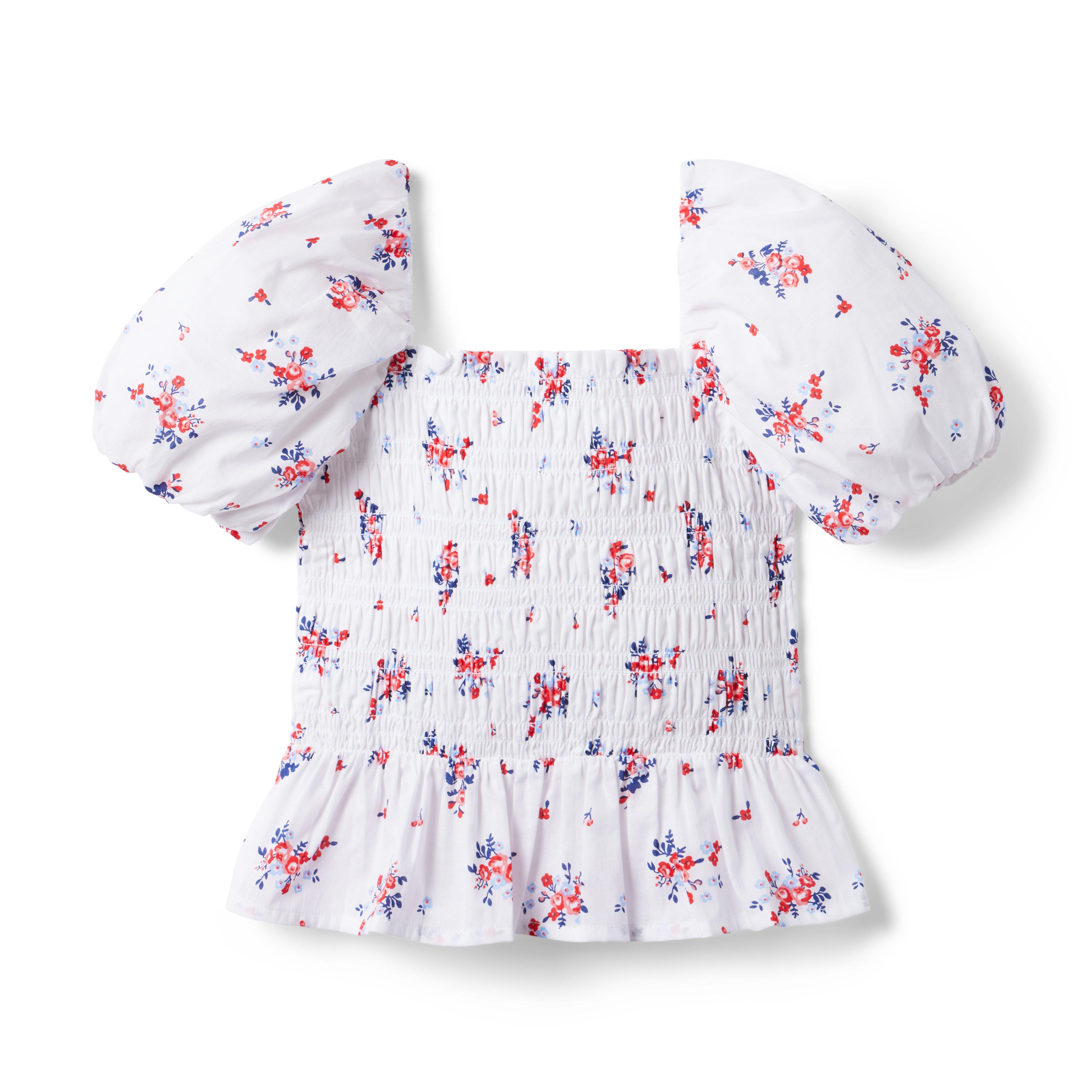 Floral Smocked Bubble Sleeve Top image number 2