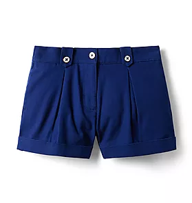Pleated Button Short