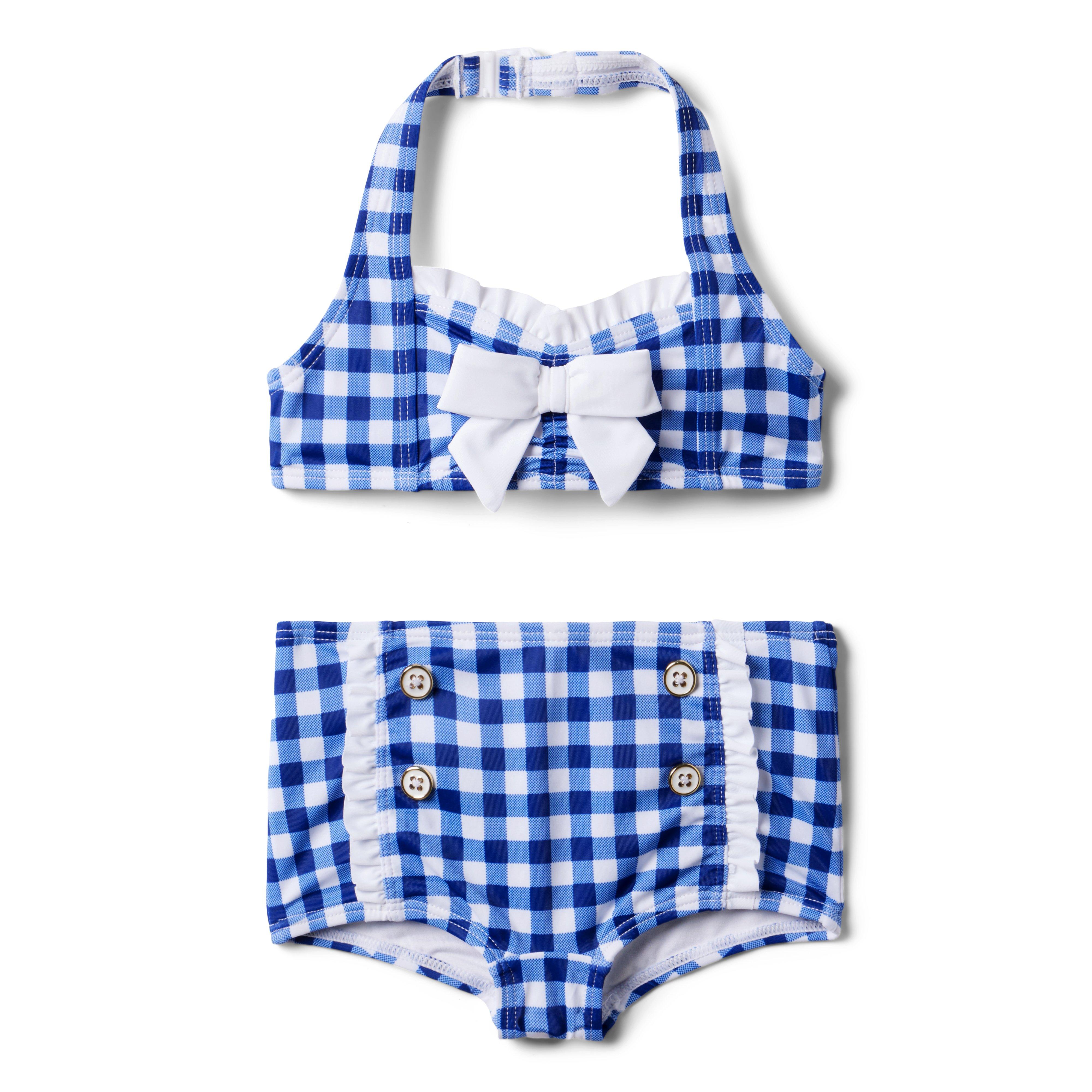 Recycled Gingham Halter 2-Piece Swimsuit image number 0