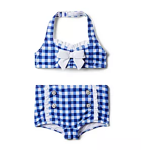 Recycled Gingham Halter 2-Piece Swimsuit