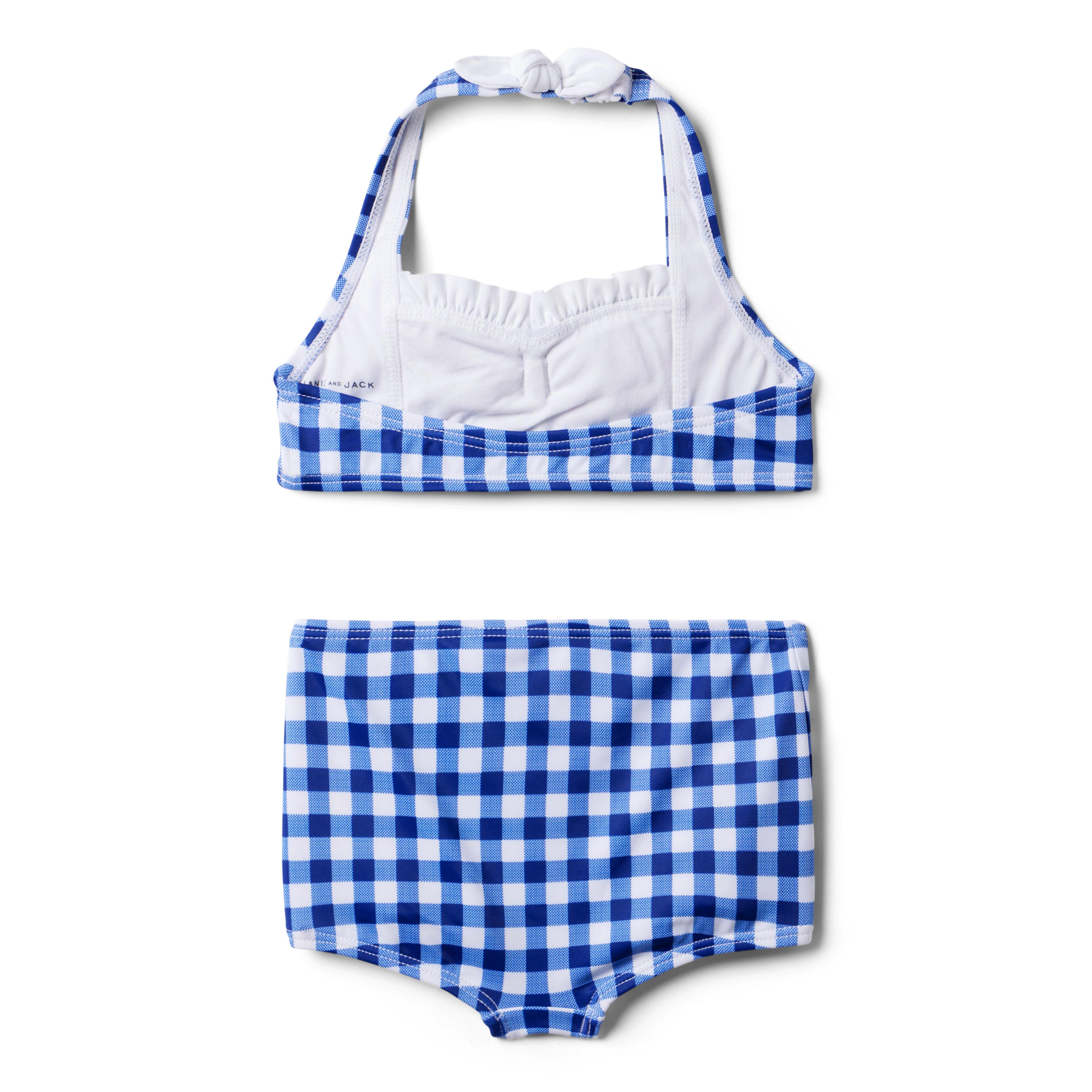 Recycled Gingham Halter 2-Piece Swimsuit image number 1